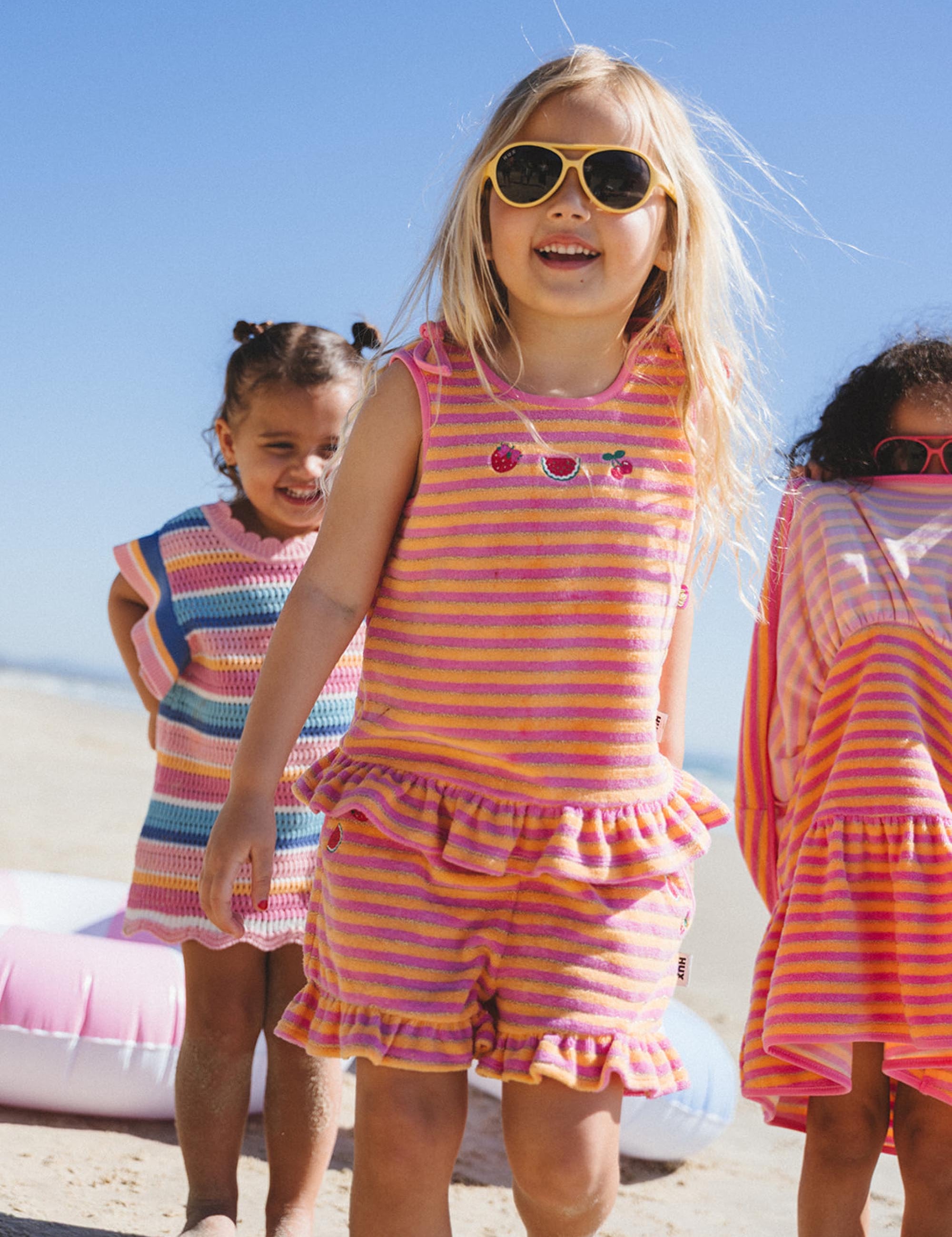 Tropical Fruit Stripe Top T-SHIRT Huxbaby Shopify