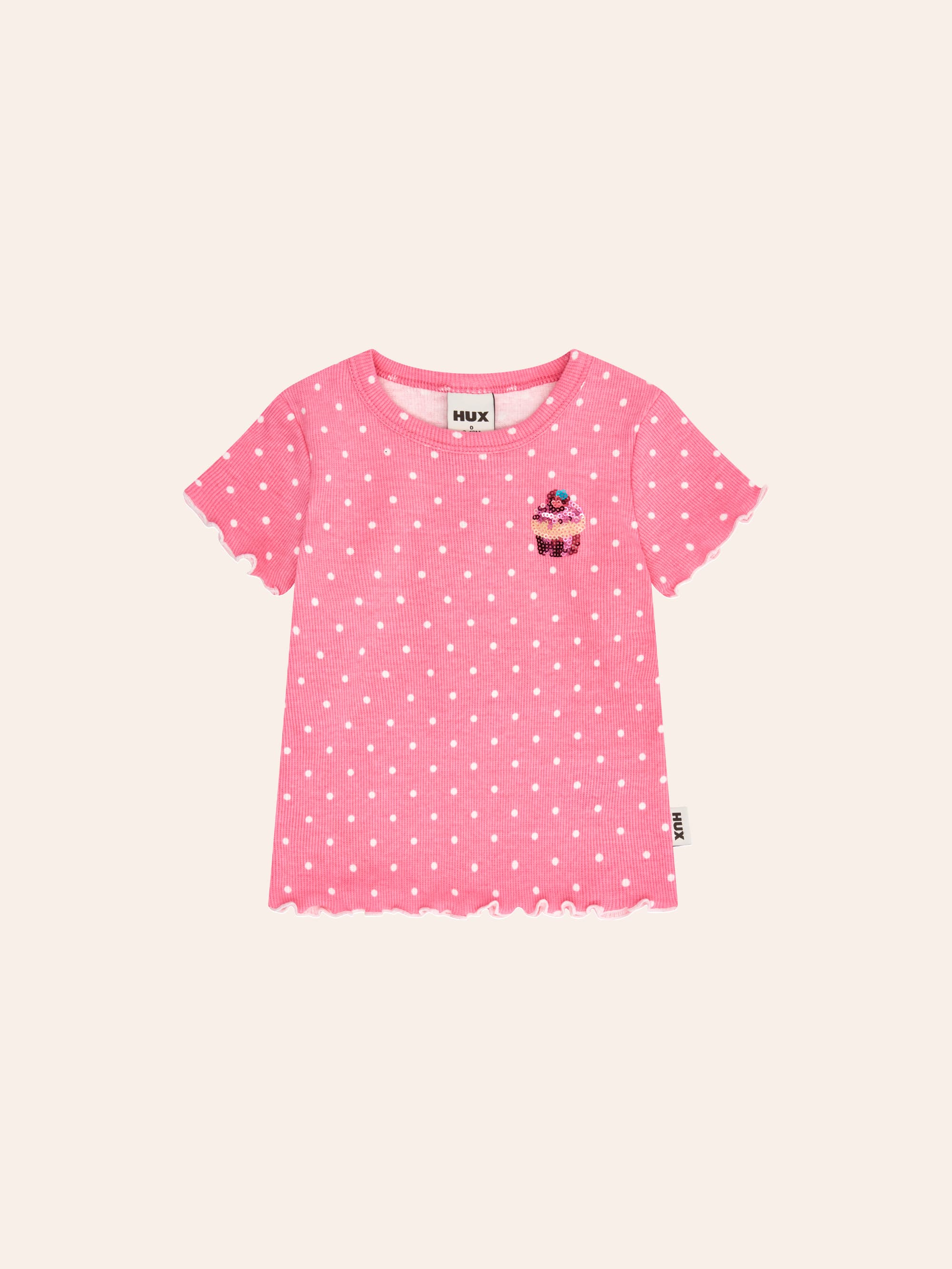 Icing On The Cupcake Polka Dot Rib Tee T-SHIRT Huxbaby Shopify