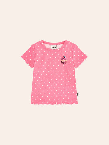 Icing On The Cupcake Polka Dot Rib Tee T-SHIRT Huxbaby Shopify