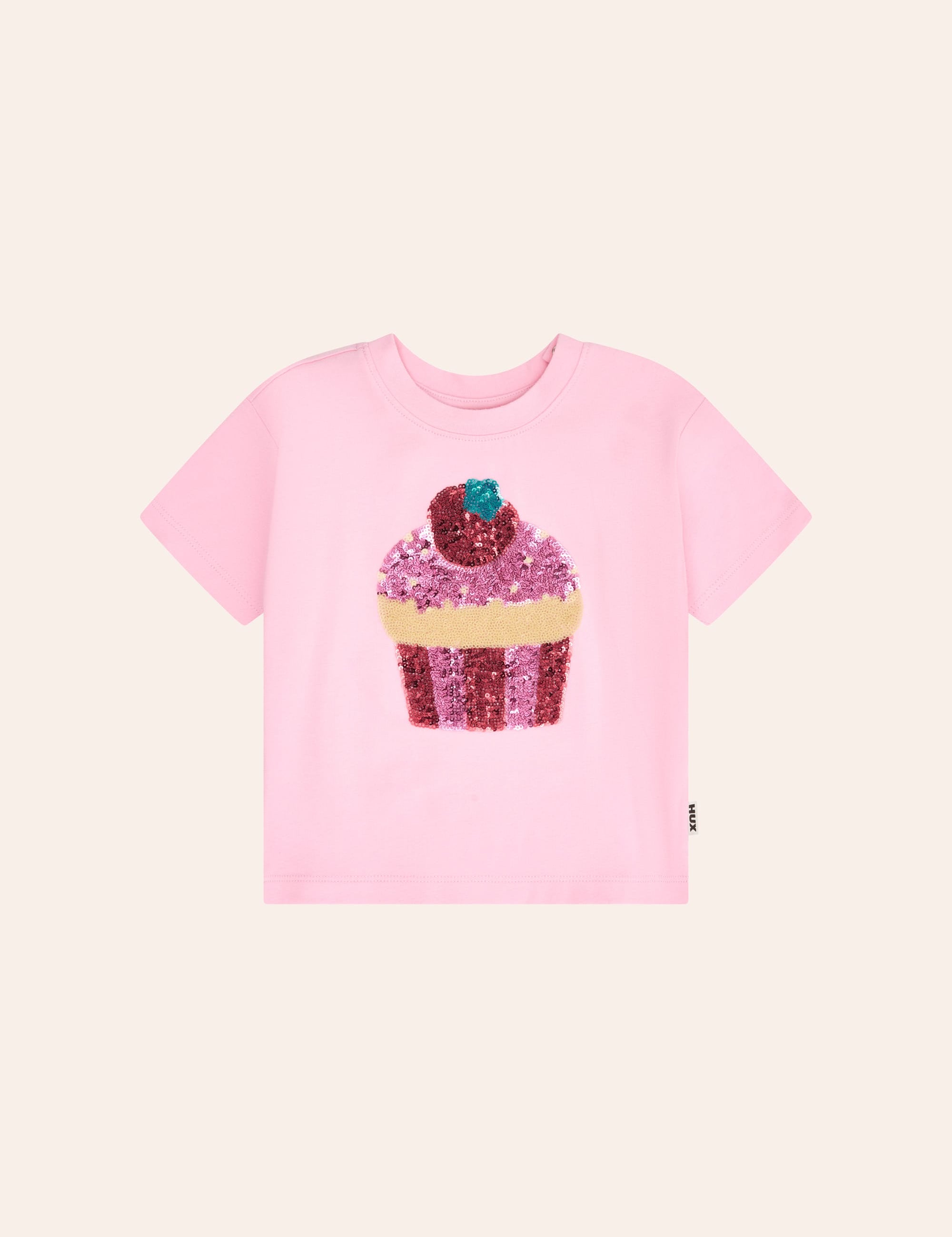 Sequin Strawberry Cupcake Drop Shoulder Tee T-SHIRT Huxbaby Shopify