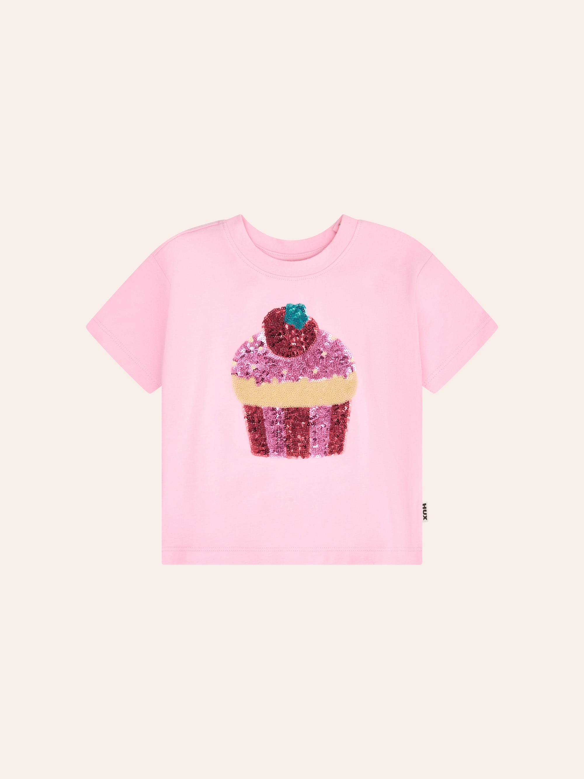 Sequin Strawberry Cupcake Drop Shoulder Tee T-SHIRT Huxbaby Shopify