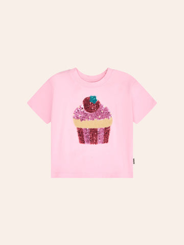 Sequin Strawberry Cupcake Drop Shoulder Tee T-SHIRT Huxbaby Shopify