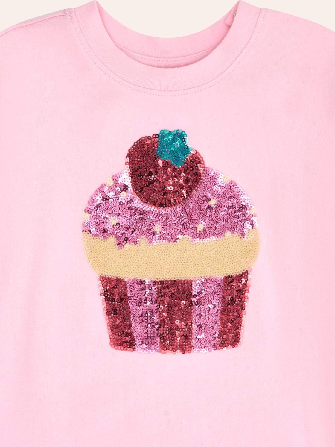 Sequin Strawberry Cupcake Drop Shoulder Tee T-SHIRT Huxbaby Shopify