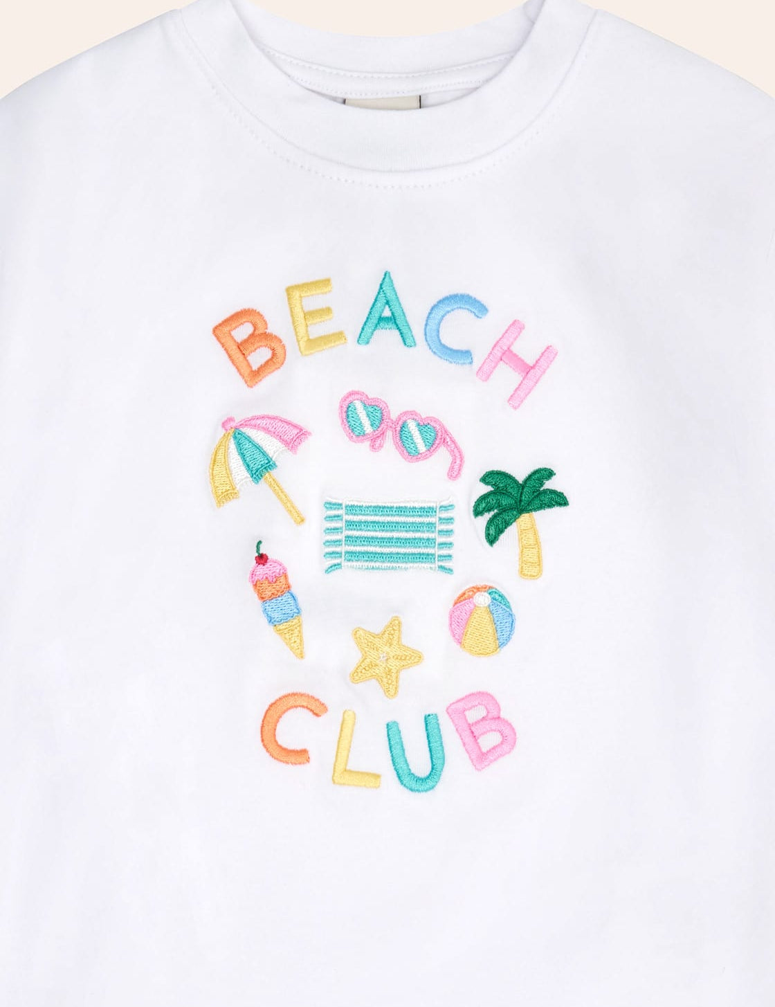 Beach Club 7 Emb Drop Shoulder Tee T-SHIRT Huxbaby Shopify