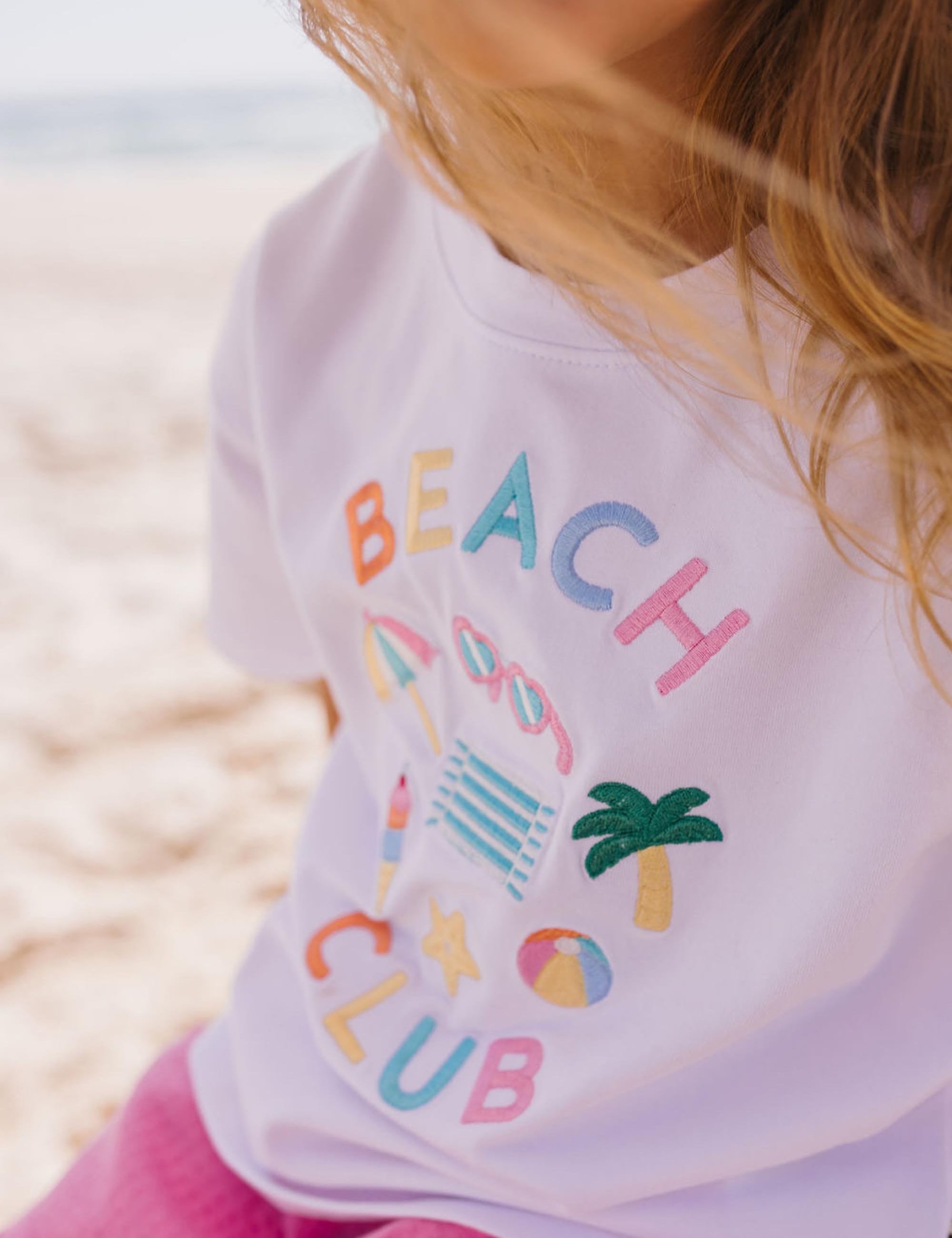 Beach Club 7 Emb Drop Shoulder Tee T-SHIRT Huxbaby Shopify