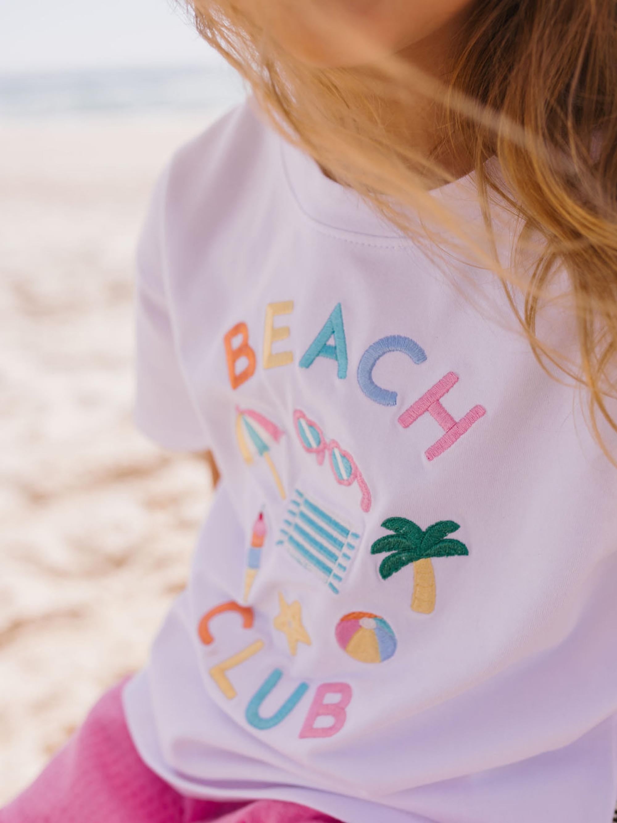 Beach Club 7 Emb Drop Shoulder Tee T-SHIRT Huxbaby Shopify