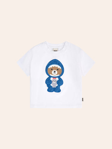 Great White Bear-Shark Drop Shoulder Tee T-SHIRT Huxbaby Shopify