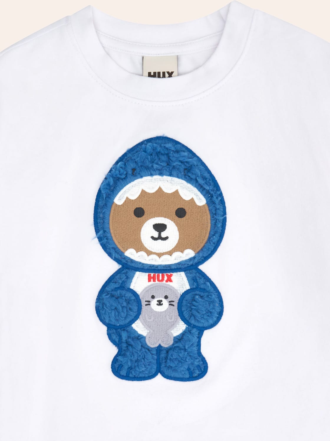 Great White Bear-Shark Drop Shoulder Tee T-SHIRT Huxbaby Shopify