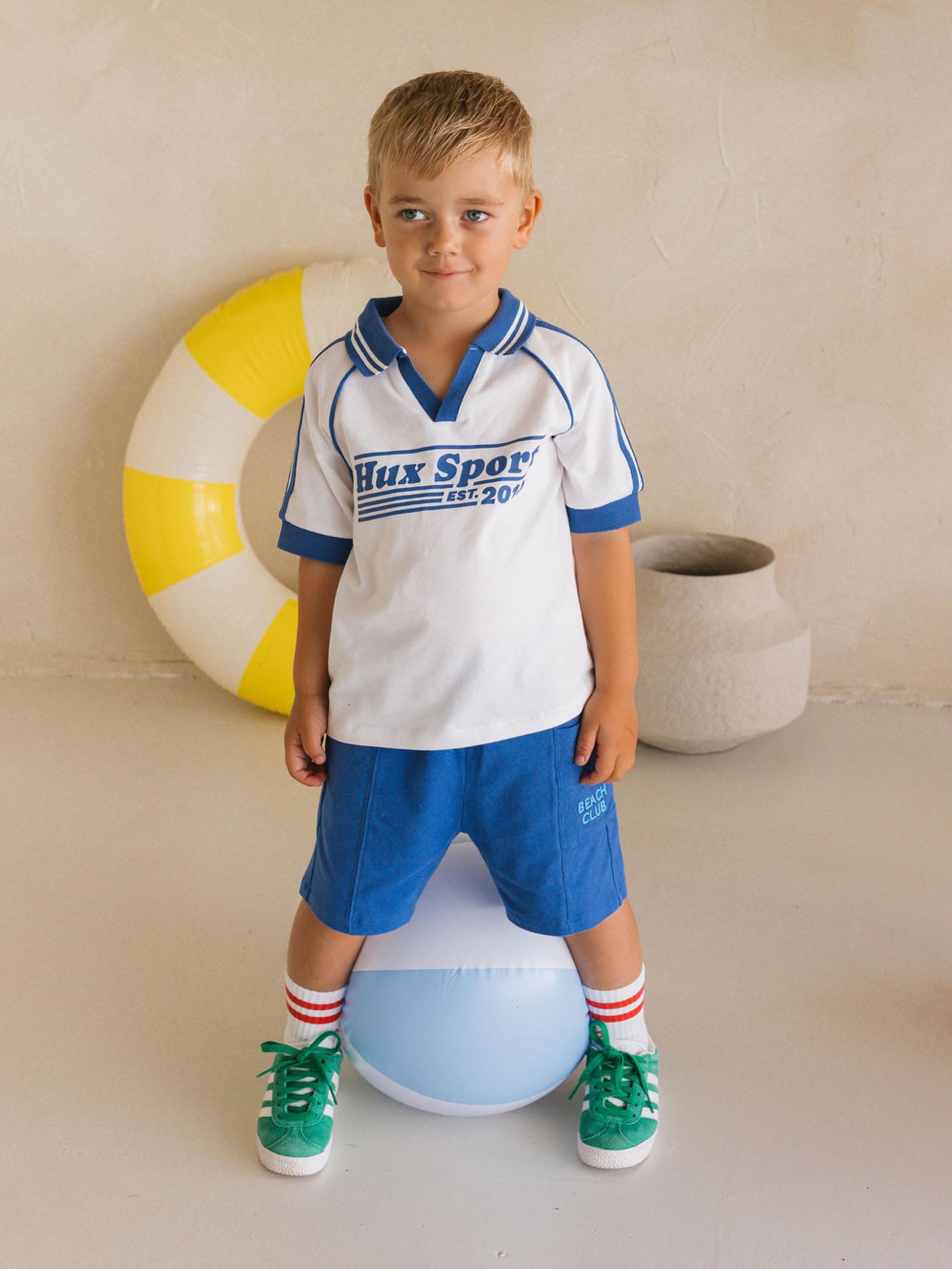 Hux Sport Drop Shoulder Raglan Polo T-SHIRT Huxbaby Shopify