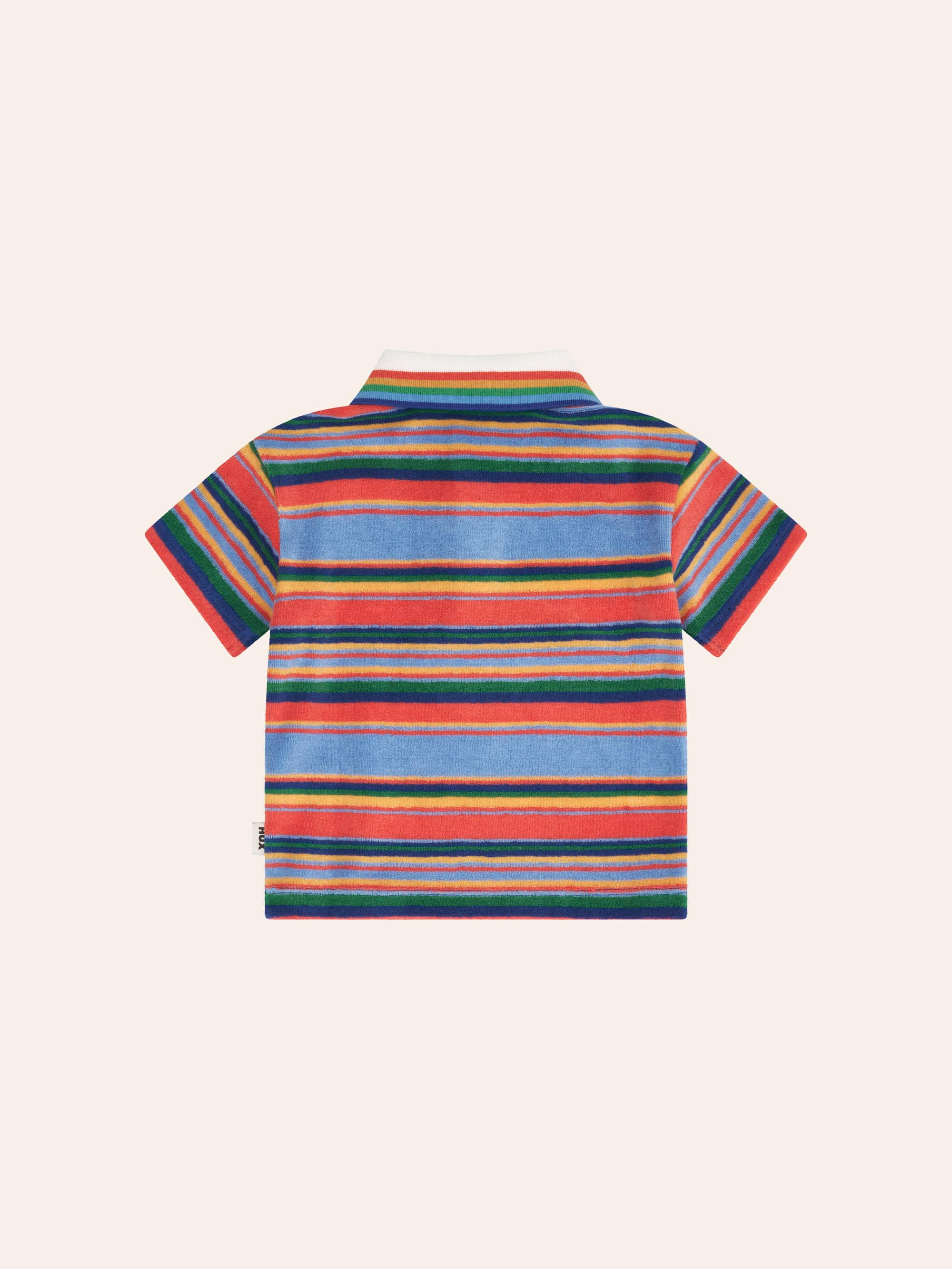 Sunset Stripe Hux Towelling Polo T-SHIRT Huxbaby Shopify