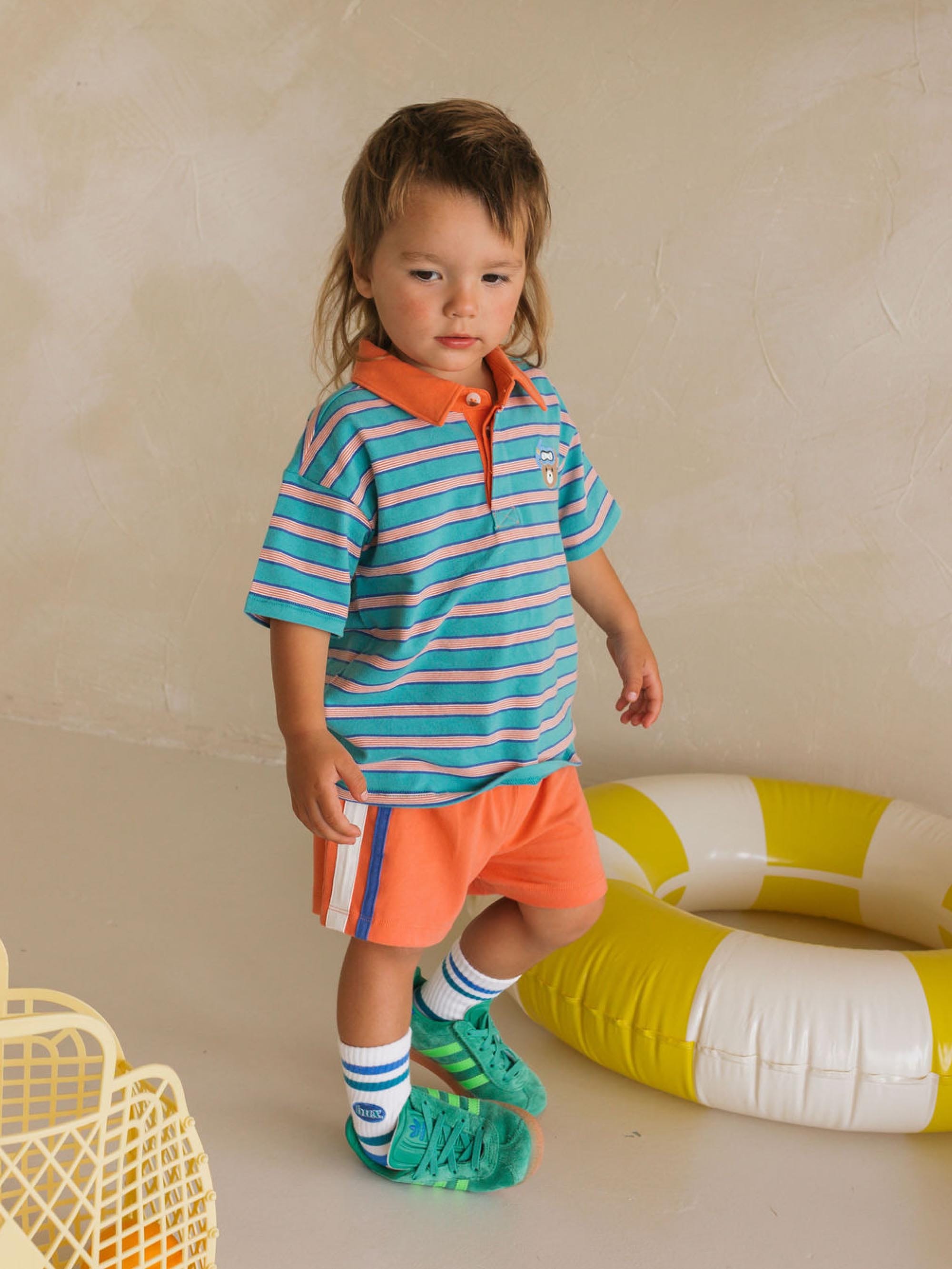 Snorkel Hux Stripe Polo T-SHIRT Huxbaby Shopify