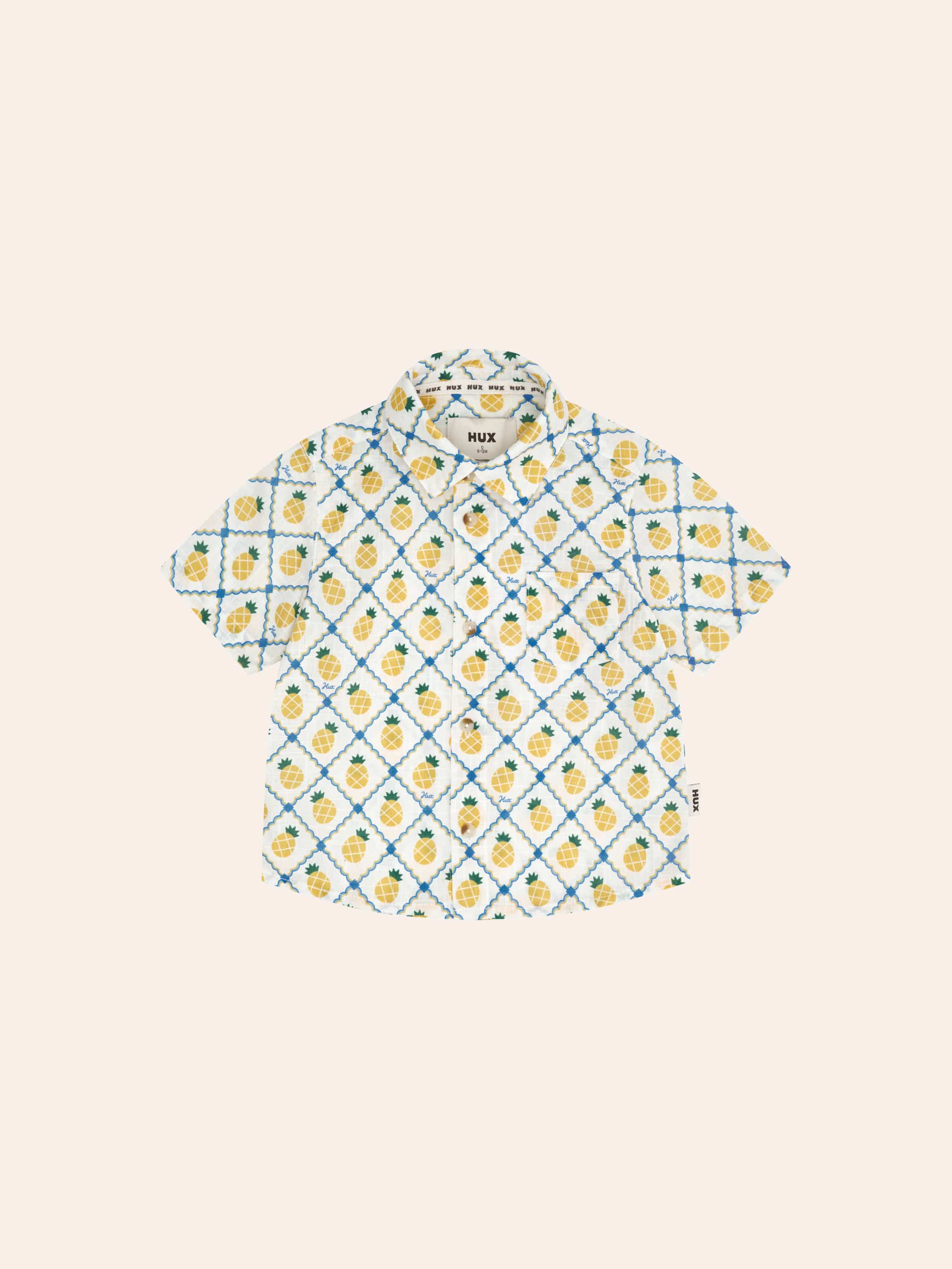 Pineapple Tile S/Slv Shirt T-SHIRT Huxbaby Shopify