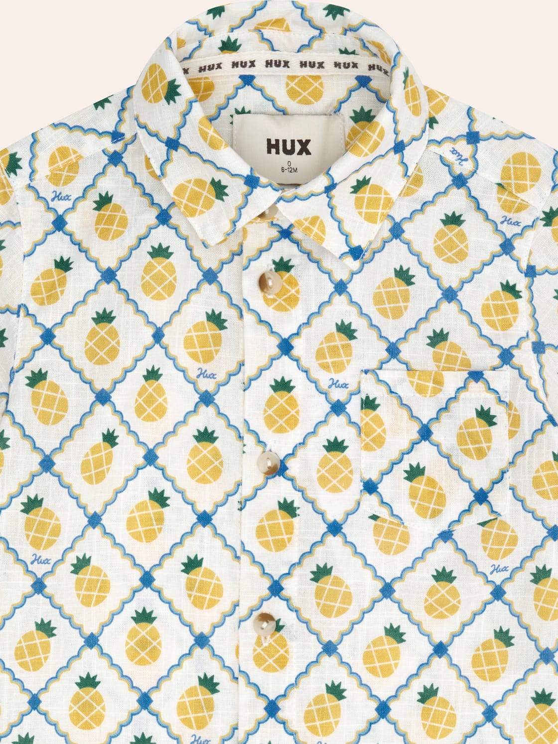 Pineapple Tile S/Slv Shirt T-SHIRT Huxbaby Shopify