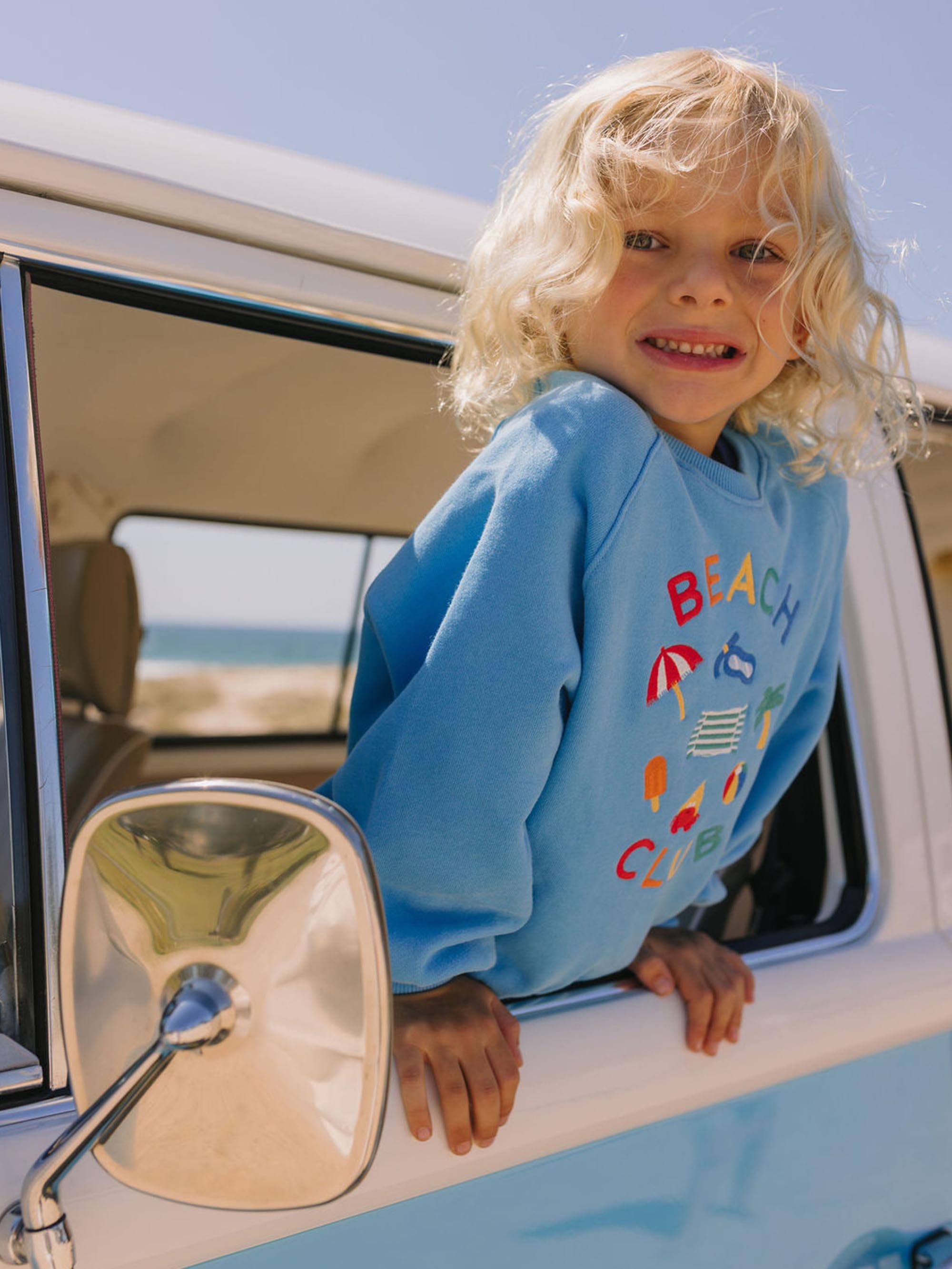 Beach Club Emb Sweatshirt TOP LS Huxbaby Shopify