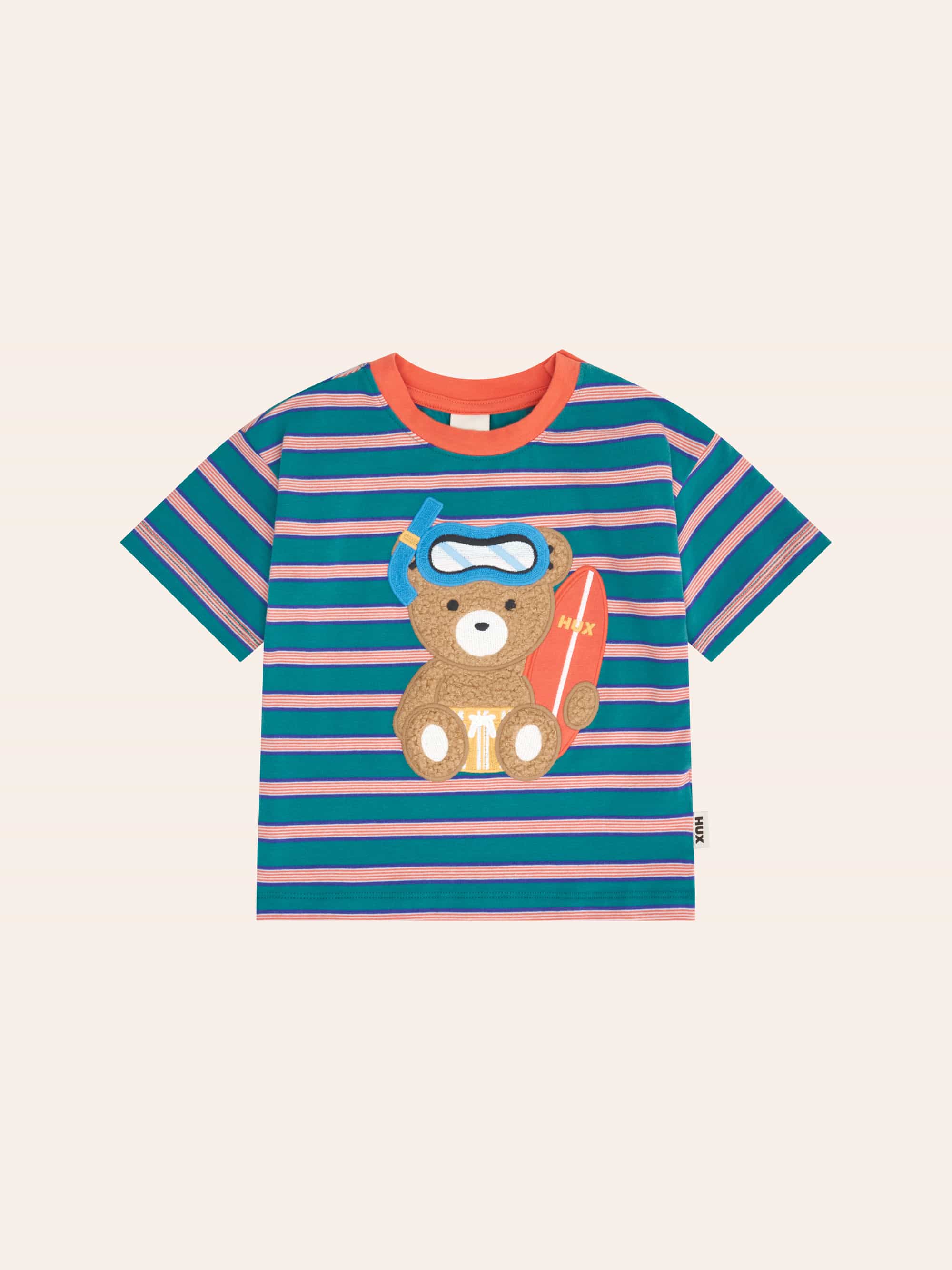 Snorkel Sitting Hux Stripe Drop Shoulder Tee T-SHIRT Huxbaby Shopify