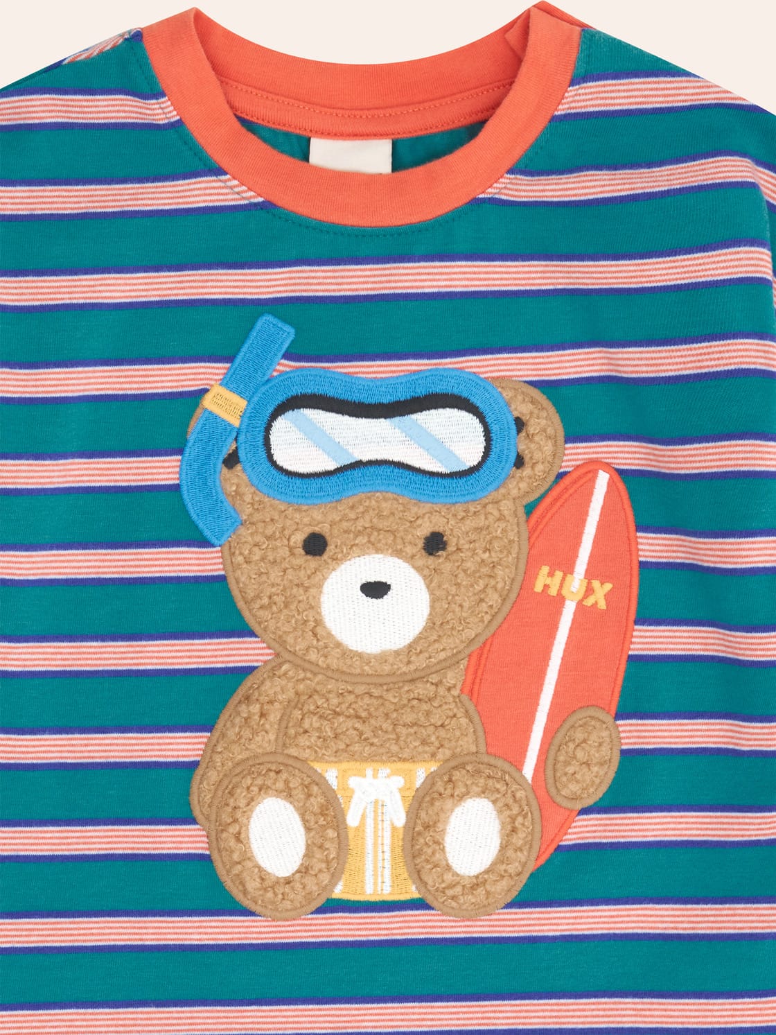 Snorkel Sitting Hux Stripe Drop Shoulder Tee T-SHIRT Huxbaby Shopify