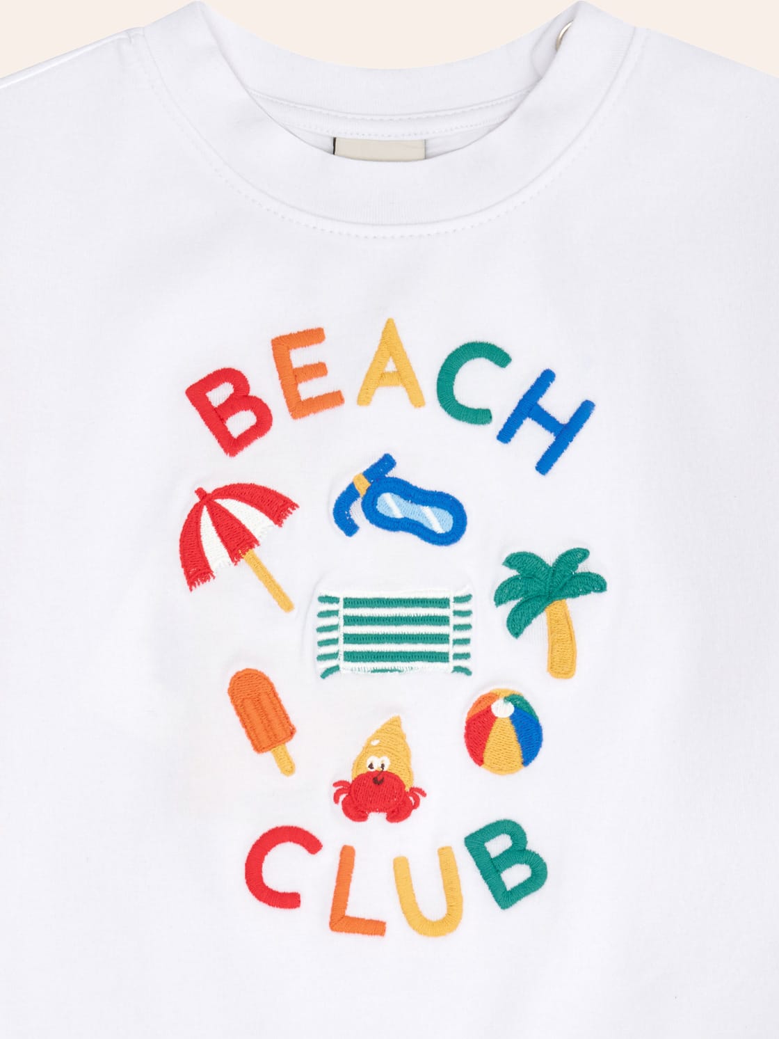 Beach Club Emb Drop Shoulder Tee T-SHIRT Huxbaby Shopify