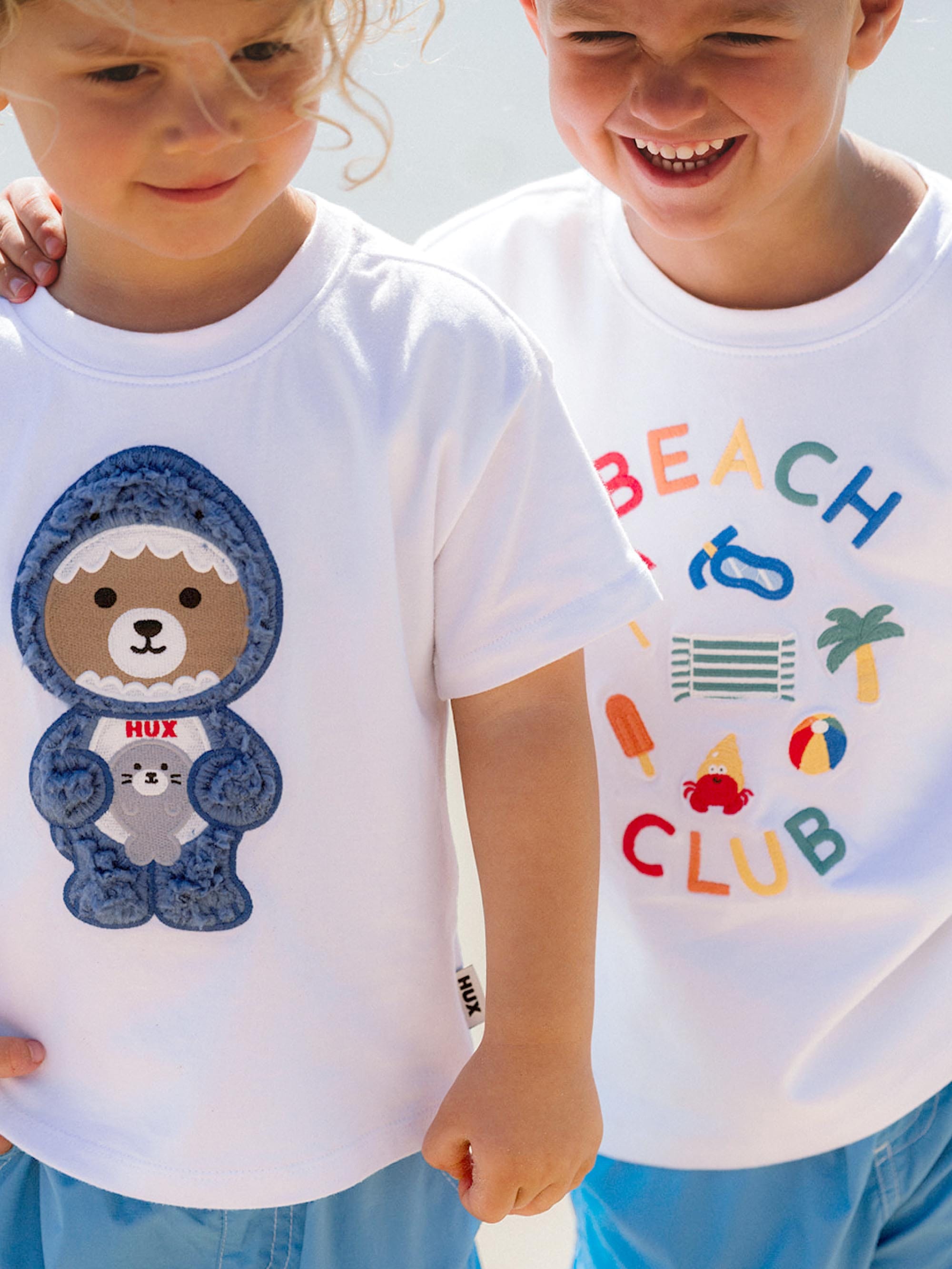 Beach Club Emb Drop Shoulder Tee T-SHIRT Huxbaby Shopify
