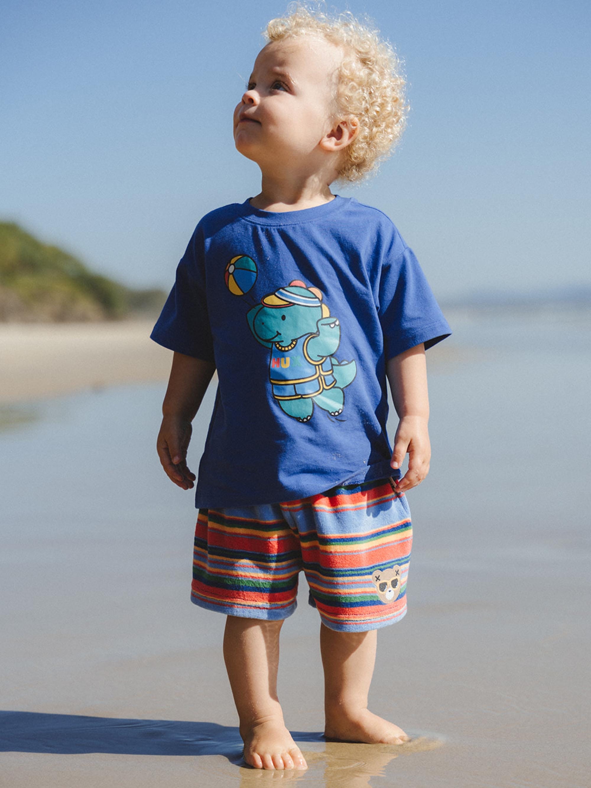 Beach Volleyball Dino Drop Shoulder Tee T-SHIRT Huxbaby Shopify