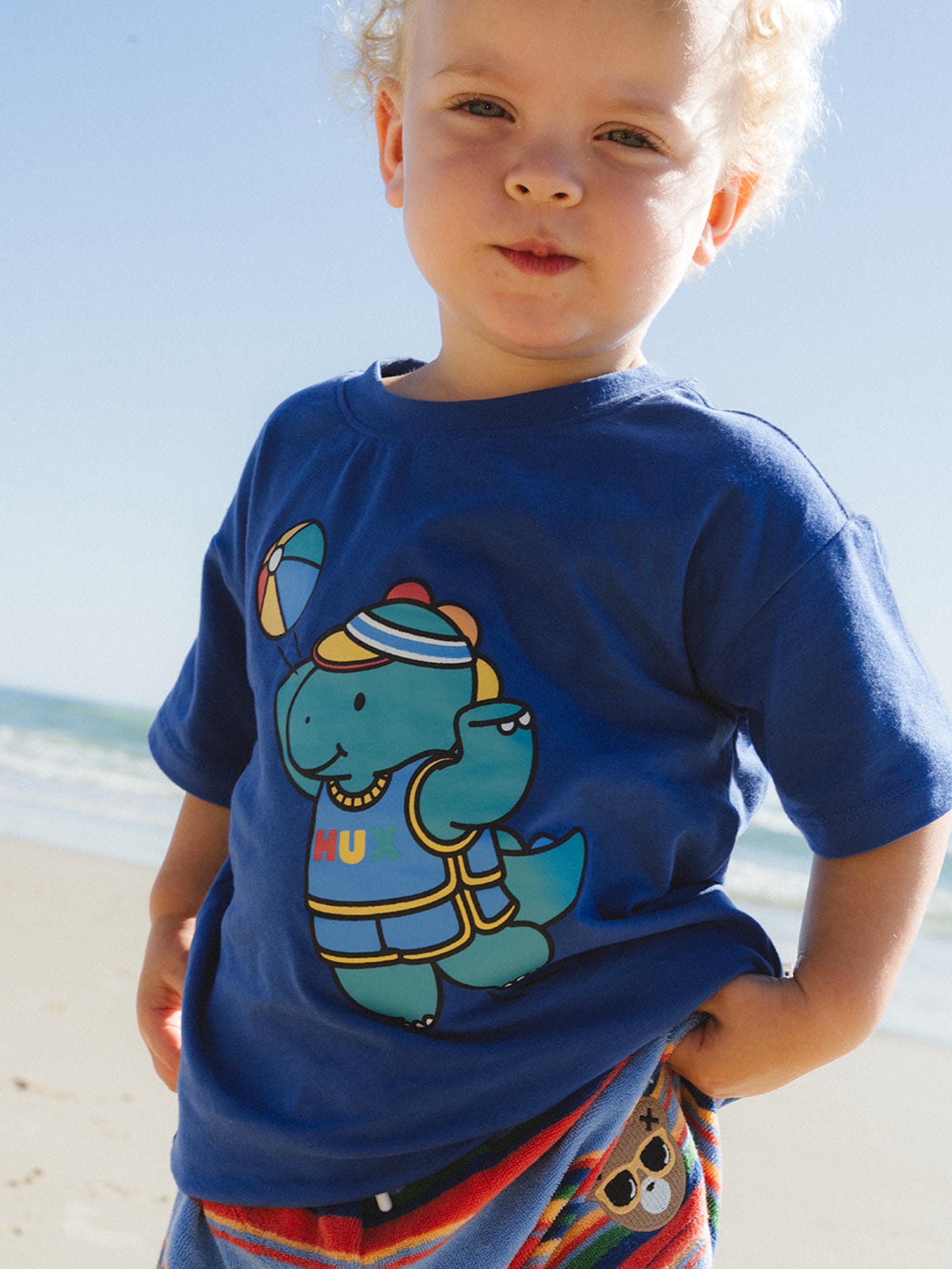 Beach Volleyball Dino Drop Shoulder Tee T-SHIRT Huxbaby Shopify