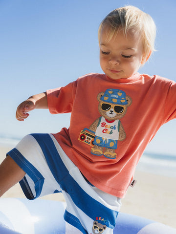 Beach Club Standing Hux Drop Shoulder Tee T-SHIRT Huxbaby Shopify