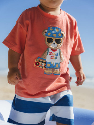 Beach Club Standing Hux Drop Shoulder Tee T-SHIRT Huxbaby Shopify