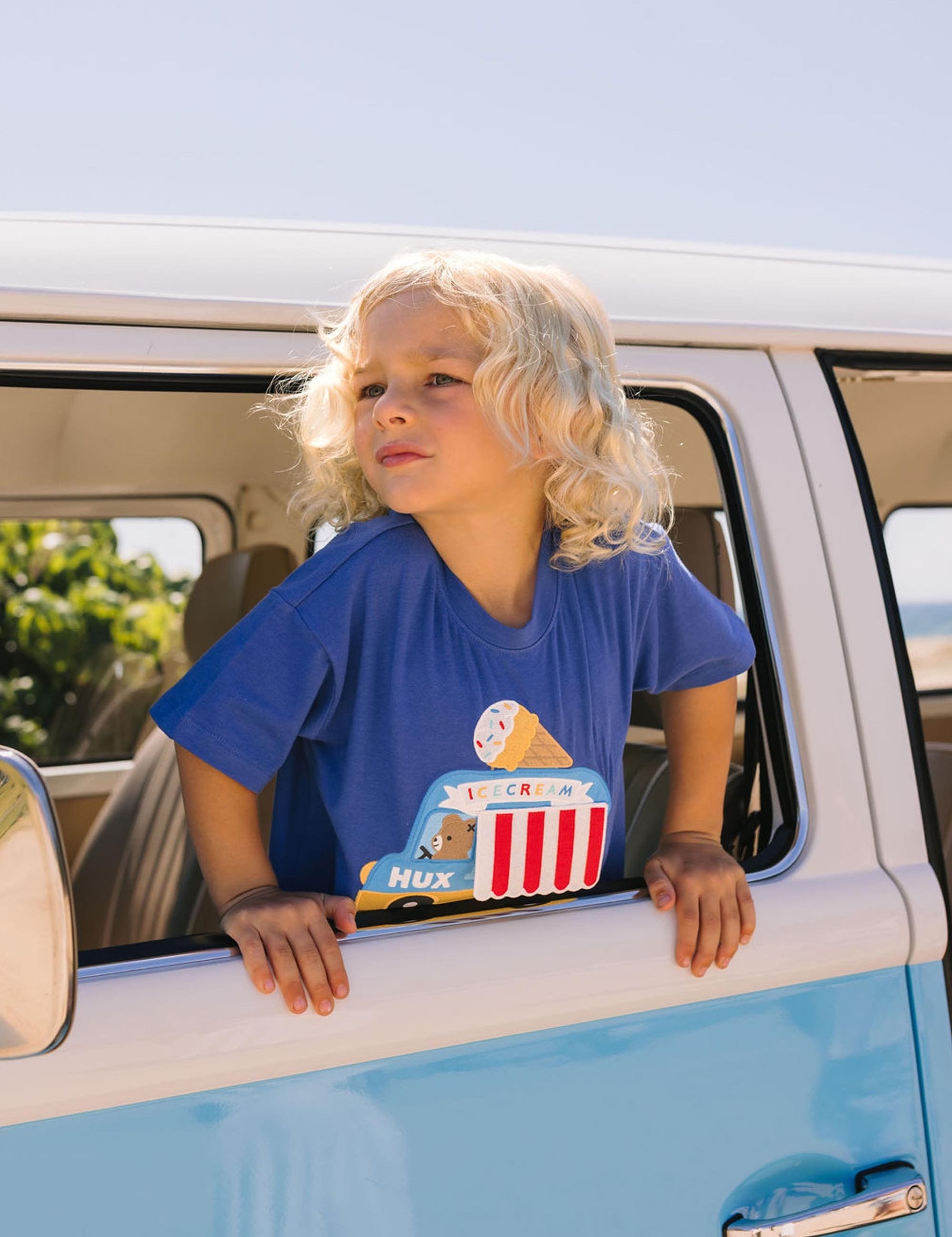 Hux Ice Cream Van Drop Shoulder Tee T-SHIRT Huxbaby Shopify