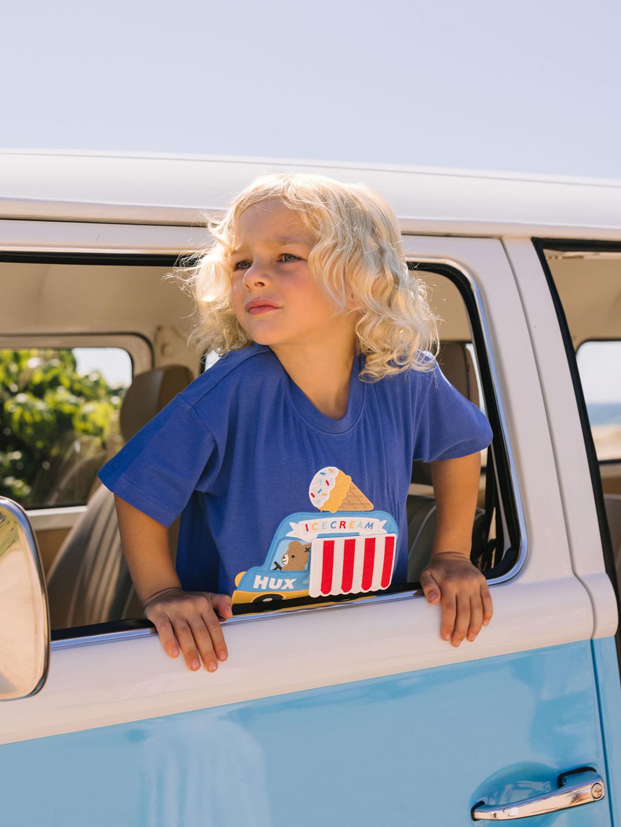 Hux Ice Cream Van Drop Shoulder Tee T-SHIRT Huxbaby Shopify