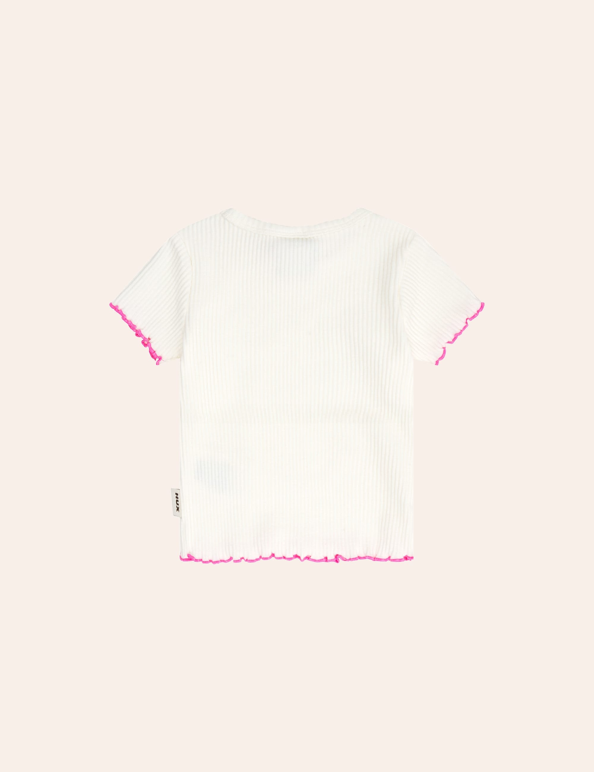 Tipped Almond Milk Rib Tee TOP SL Huxbaby Shopify
