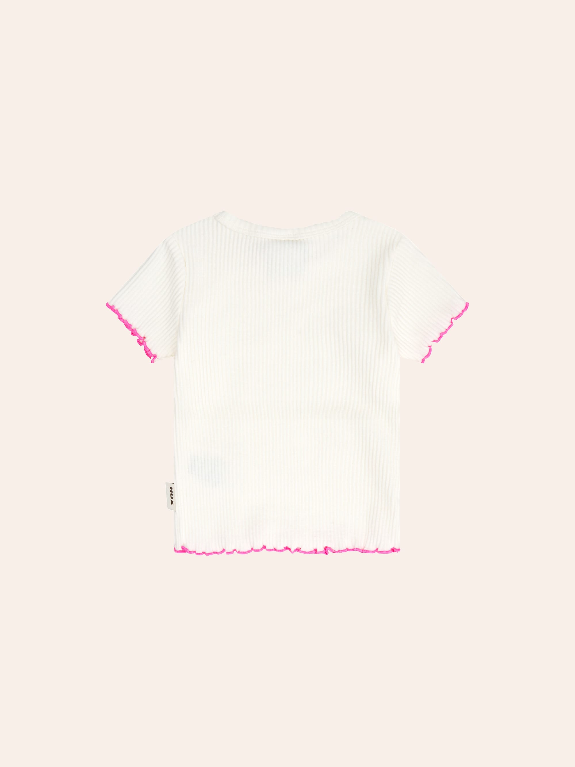 Tipped Almond Milk Rib Tee TOP SL Huxbaby Shopify