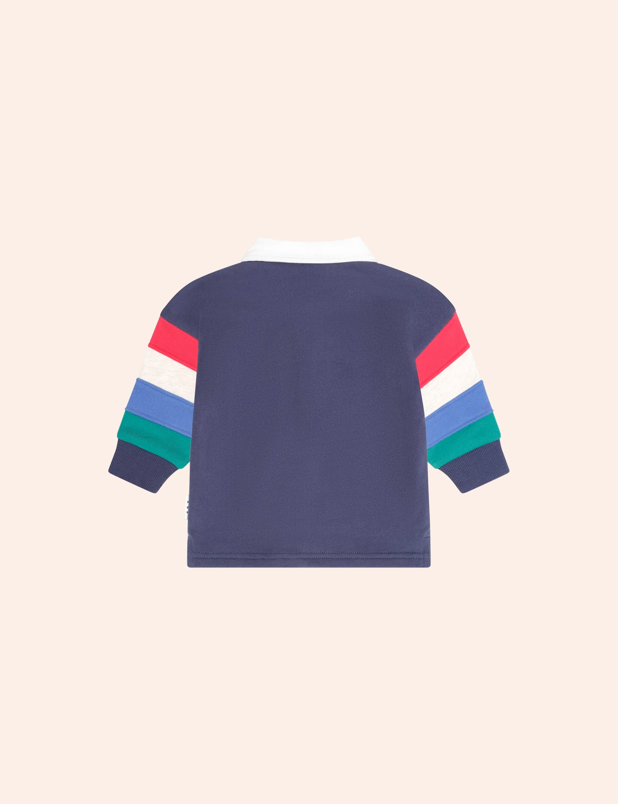 Nautical Hux Spliced Fleece Polo TOP LS Huxbaby Shopify