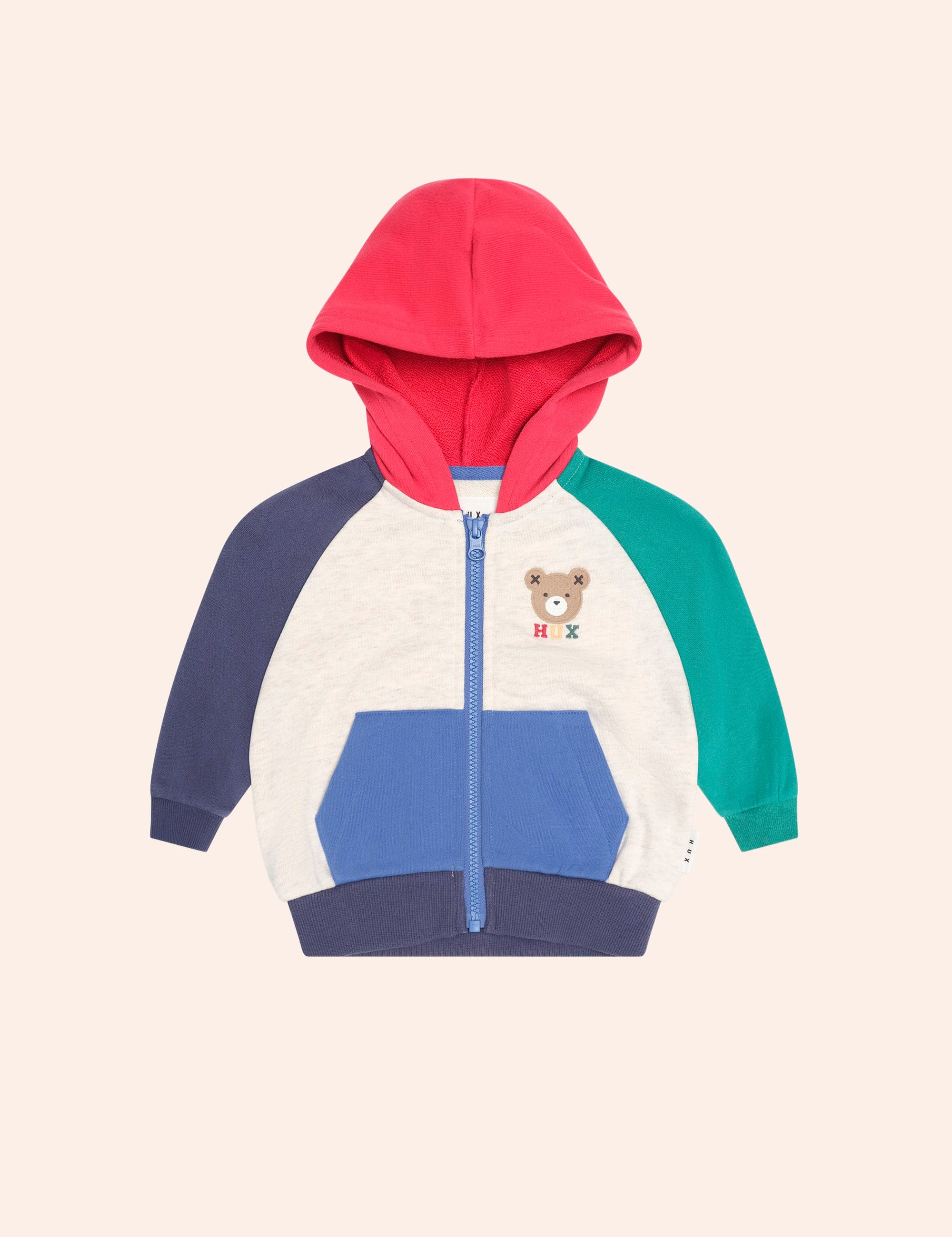Colour Block Raglan Hoodie SWEATSHIRT Huxbaby Shopify