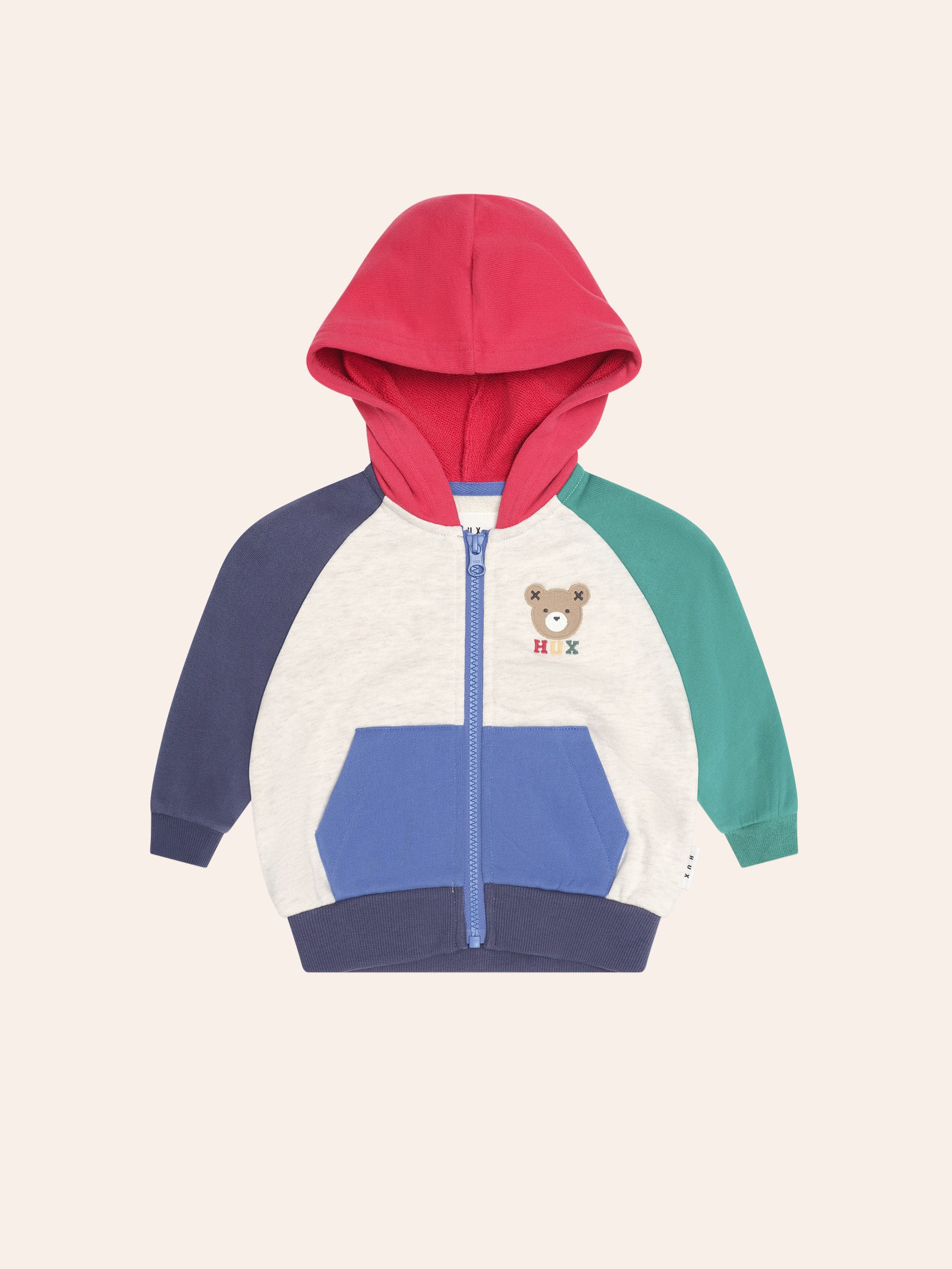 Huxbaby Shopify SWEATSHIRT Colour Block Raglan Hoodie