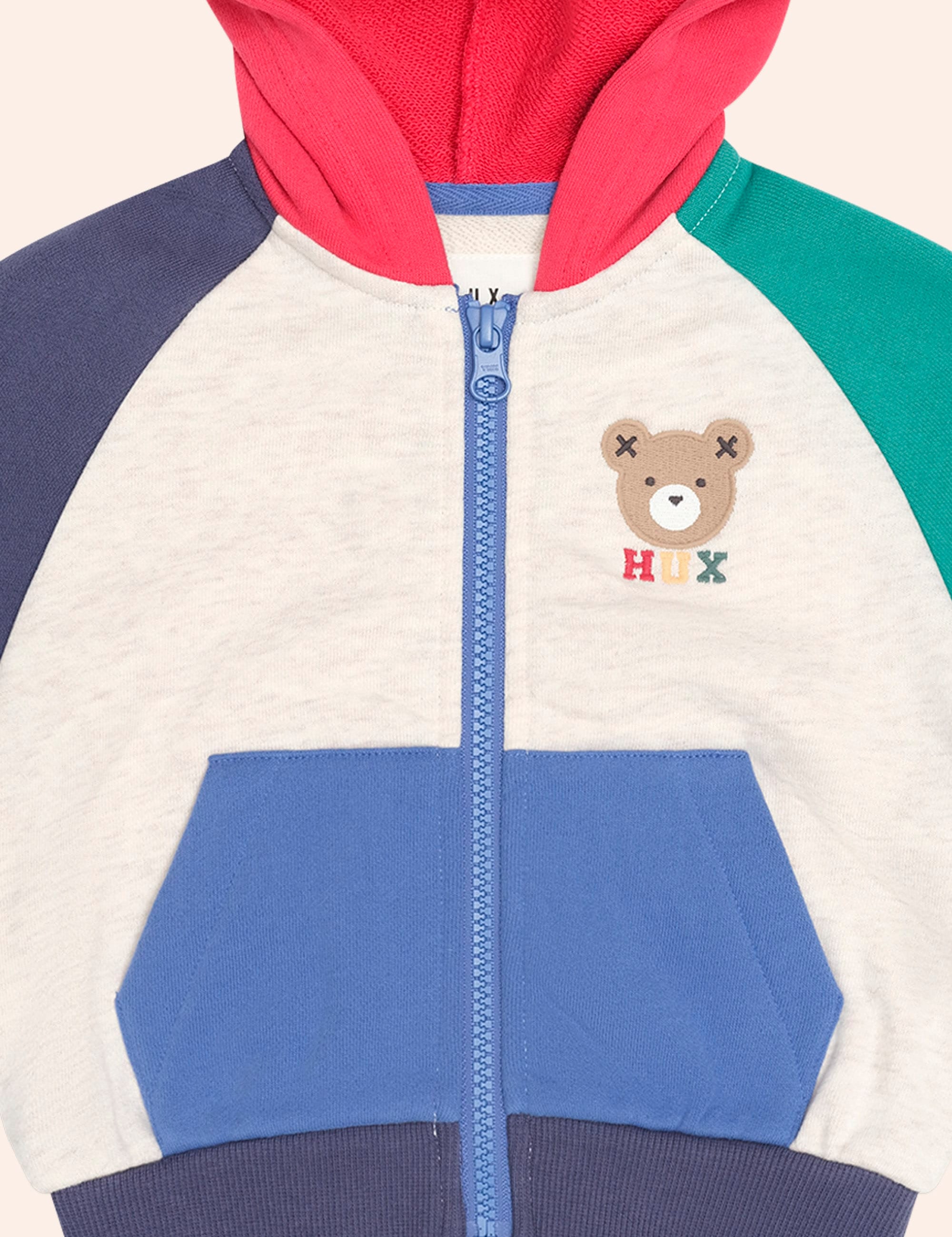 Colour Block Raglan Hoodie SWEATSHIRT Huxbaby Shopify
