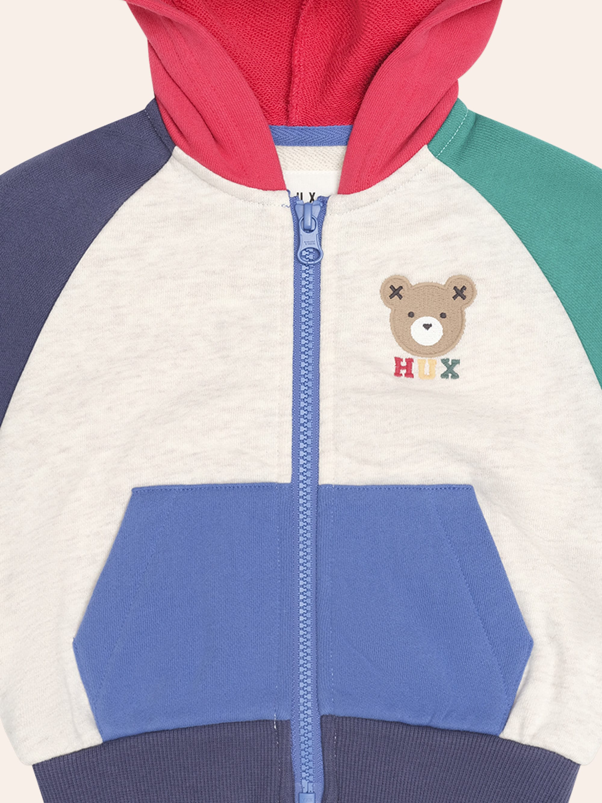 Huxbaby Shopify SWEATSHIRT Colour Block Raglan Hoodie