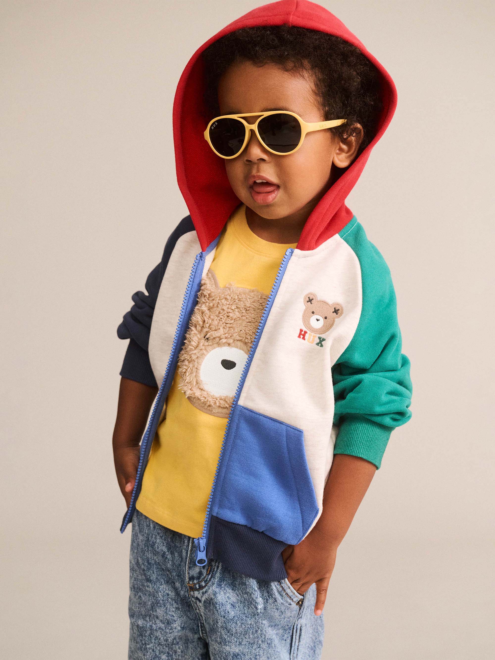 Huxbaby Shopify SWEATSHIRT Colour Block Raglan Hoodie