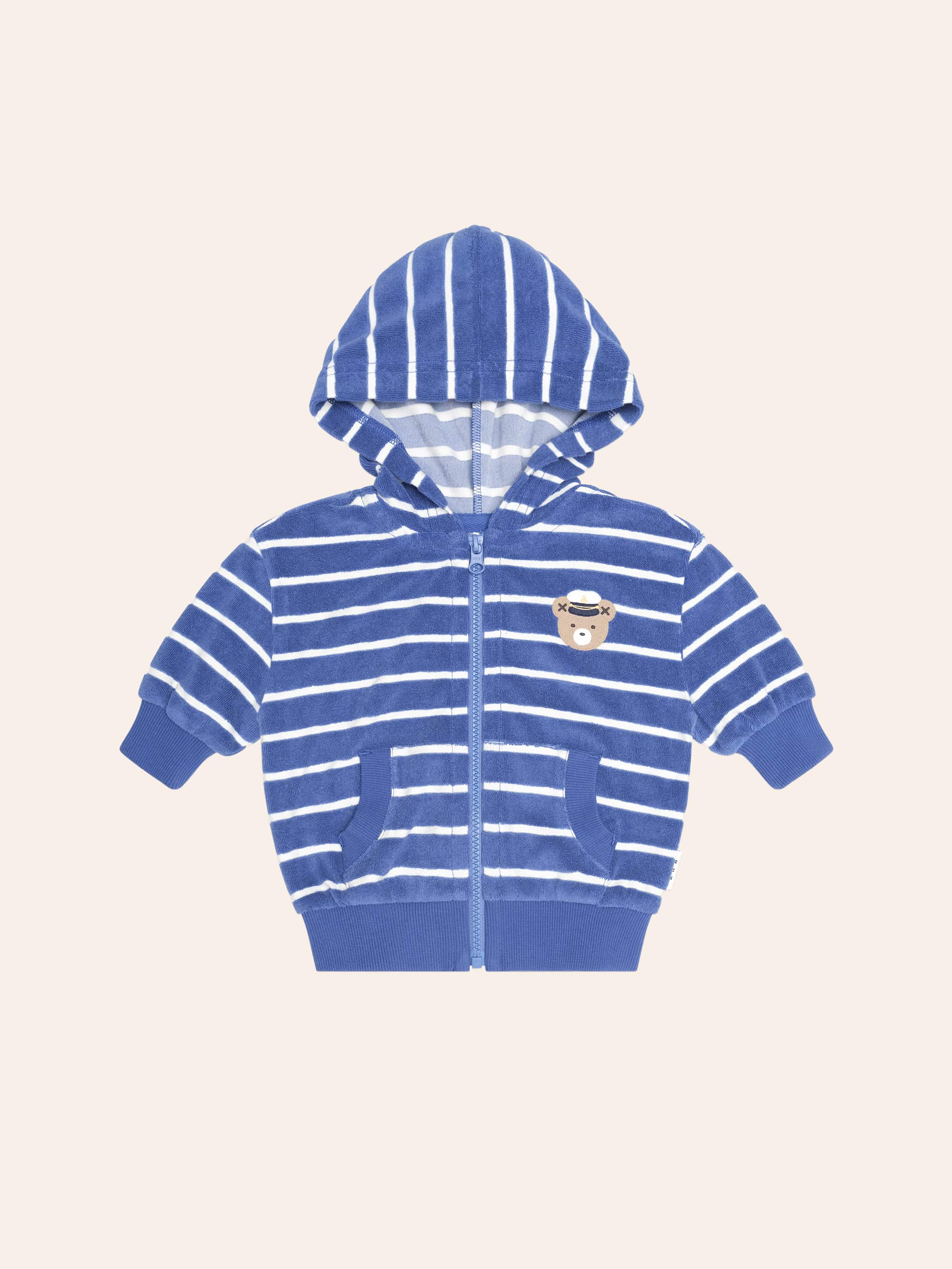Huxbaby Shopify SWEATSHIRT Nautical Hux Towelling Zip Hoodie