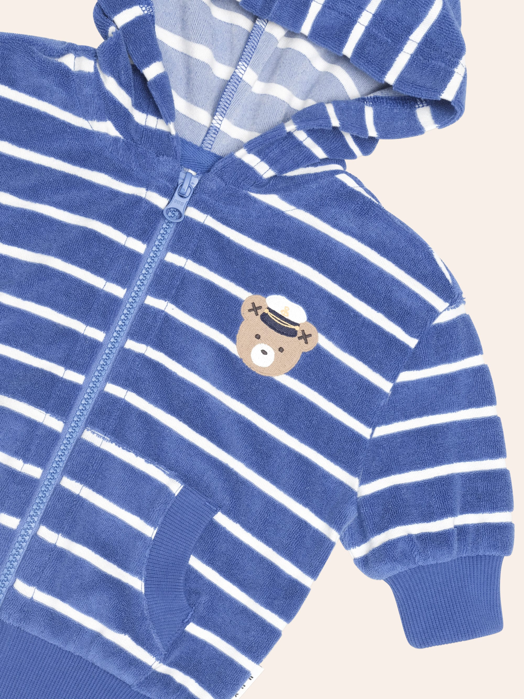 Huxbaby Shopify SWEATSHIRT Nautical Hux Towelling Zip Hoodie