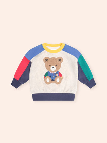 Colour Block Sitting Hux Sweatshirt SWEATSHIRT Huxbaby Shopify