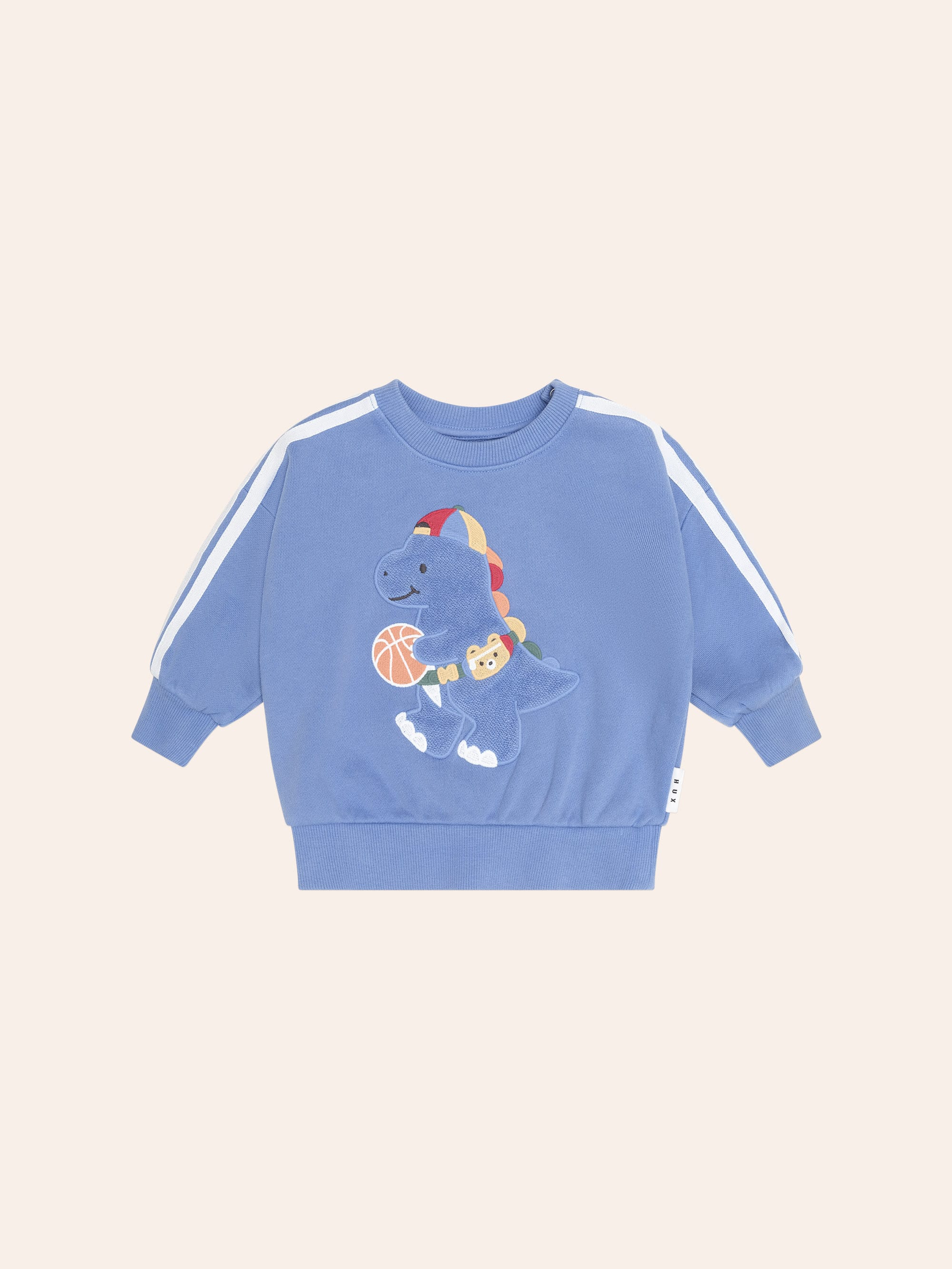 Huxbaby Shopify SWEATSHIRT Baller Dino Sporty Stripe Sweatshirt