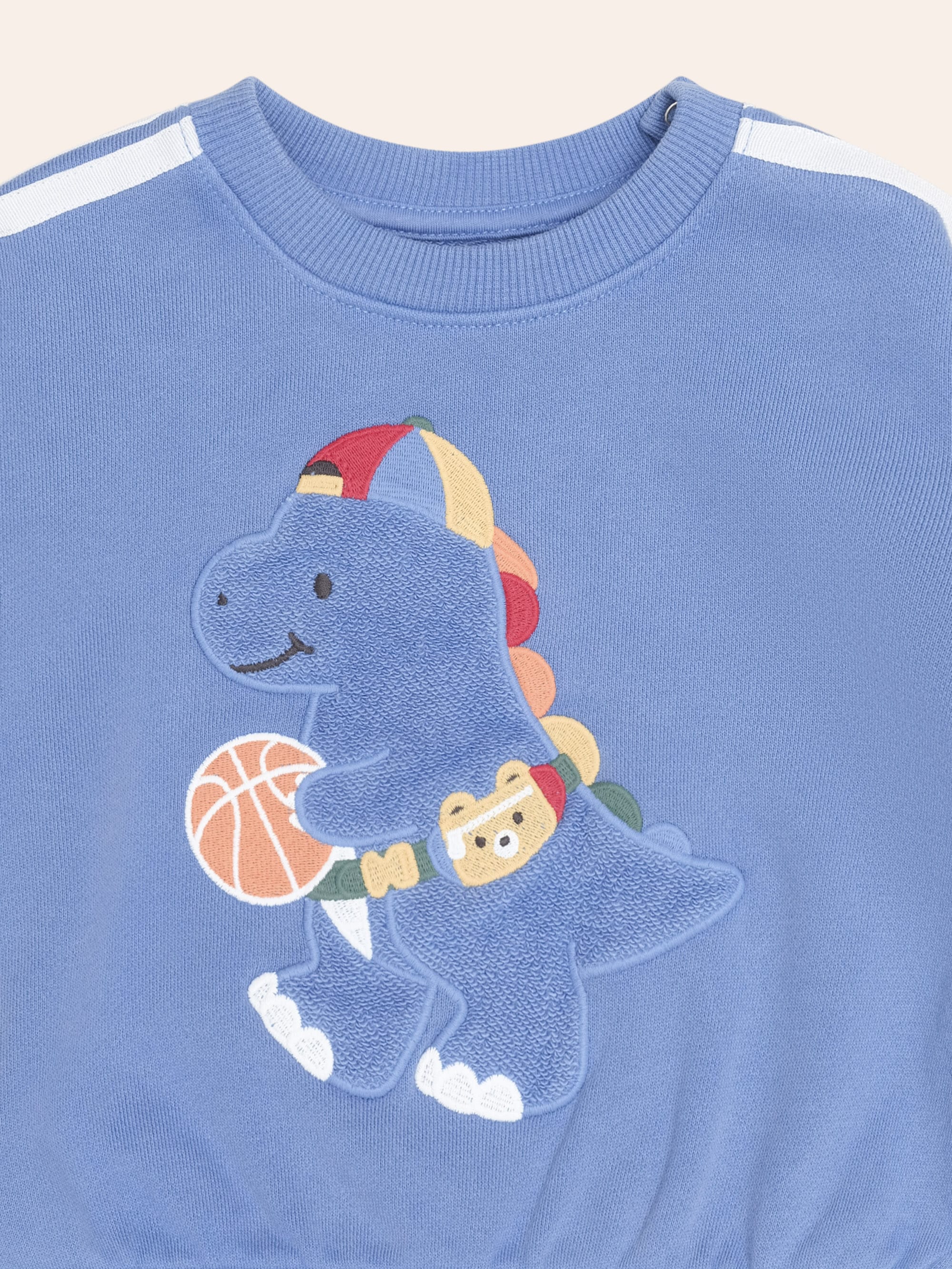 Huxbaby Shopify SWEATSHIRT Baller Dino Sporty Stripe Sweatshirt