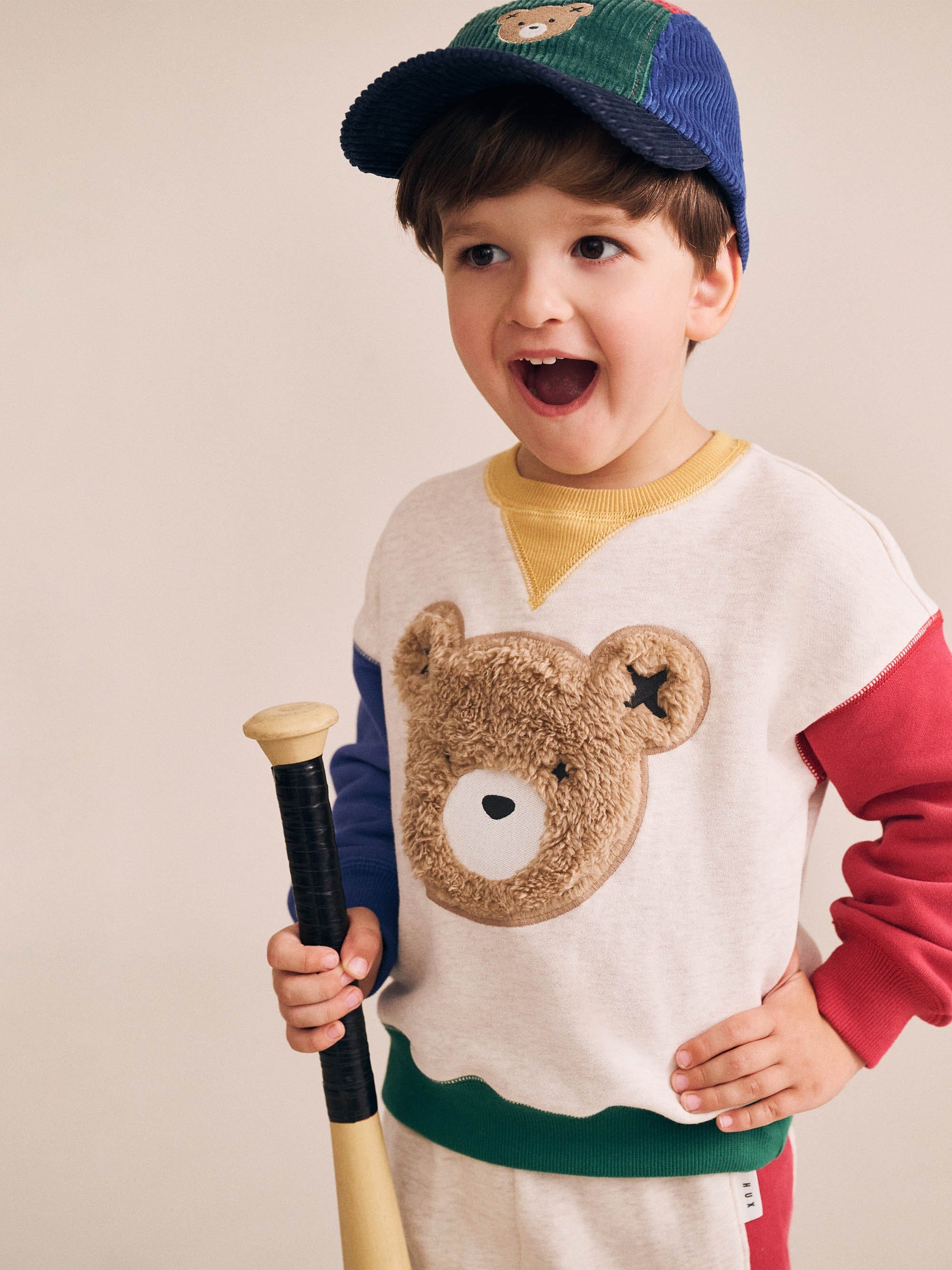Furry Huxbear Colour Block Sweatshirt SWEATSHIRT Huxbaby