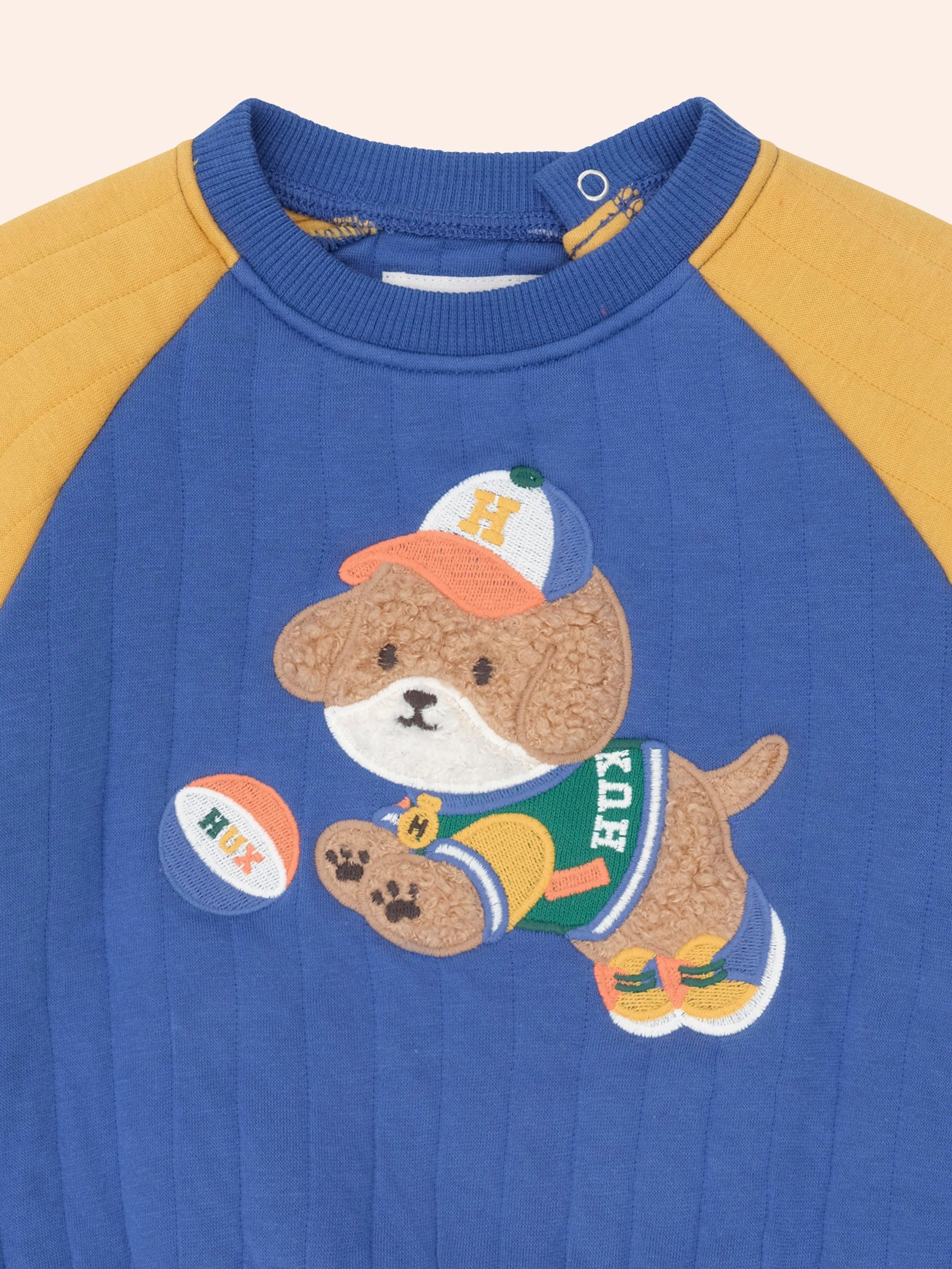 Basketball Doggy Quilted Sweatshirt SWEATSHIRT Huxbaby