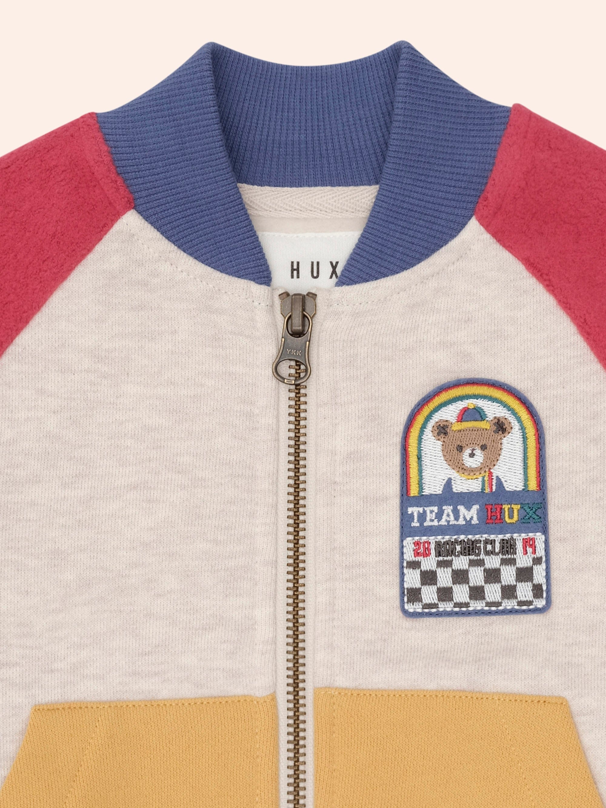 Hux Colour Block Zip Sweat JACKET Huxbaby