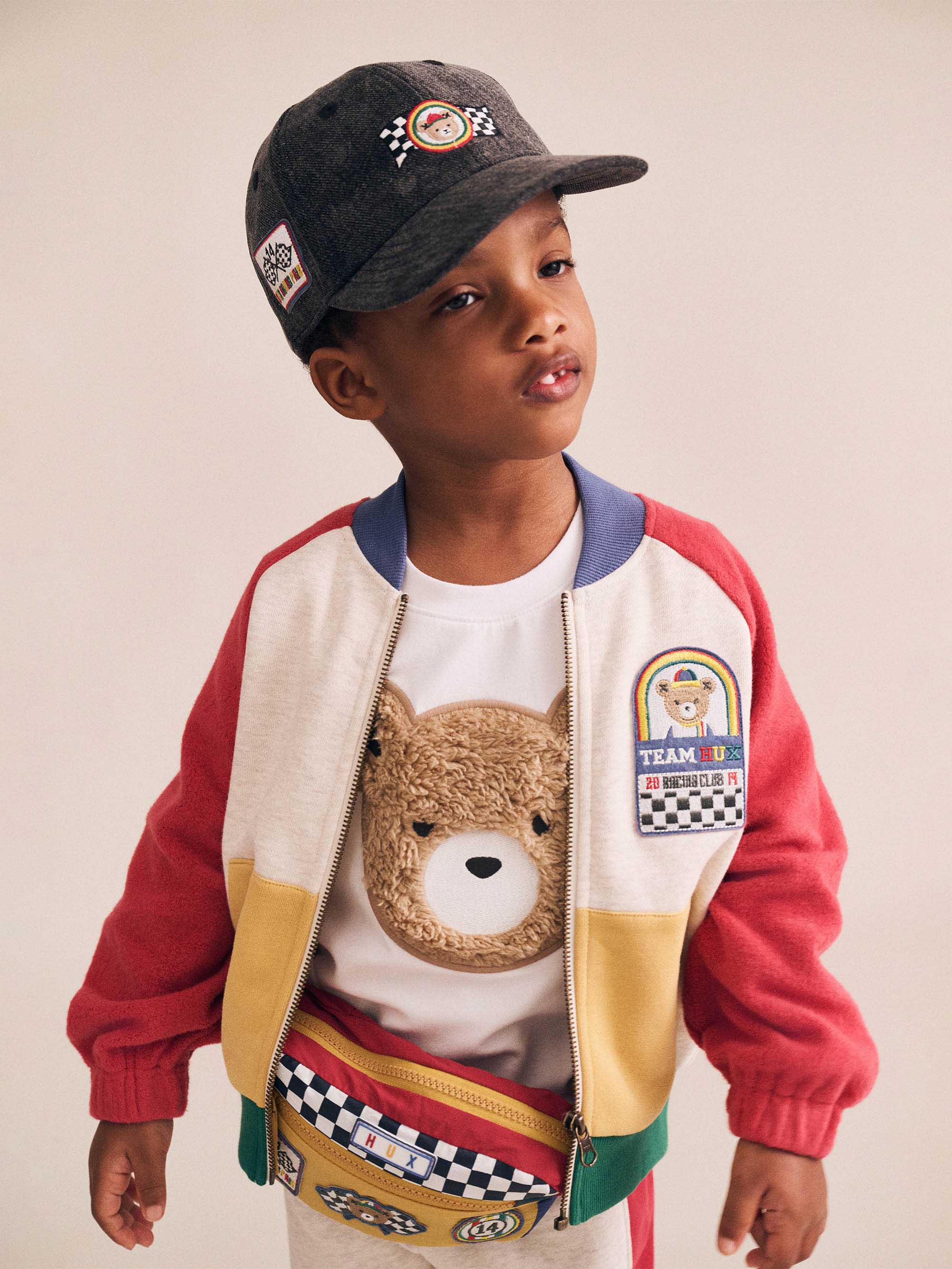 Hux Colour Block Zip Sweat JACKET Huxbaby