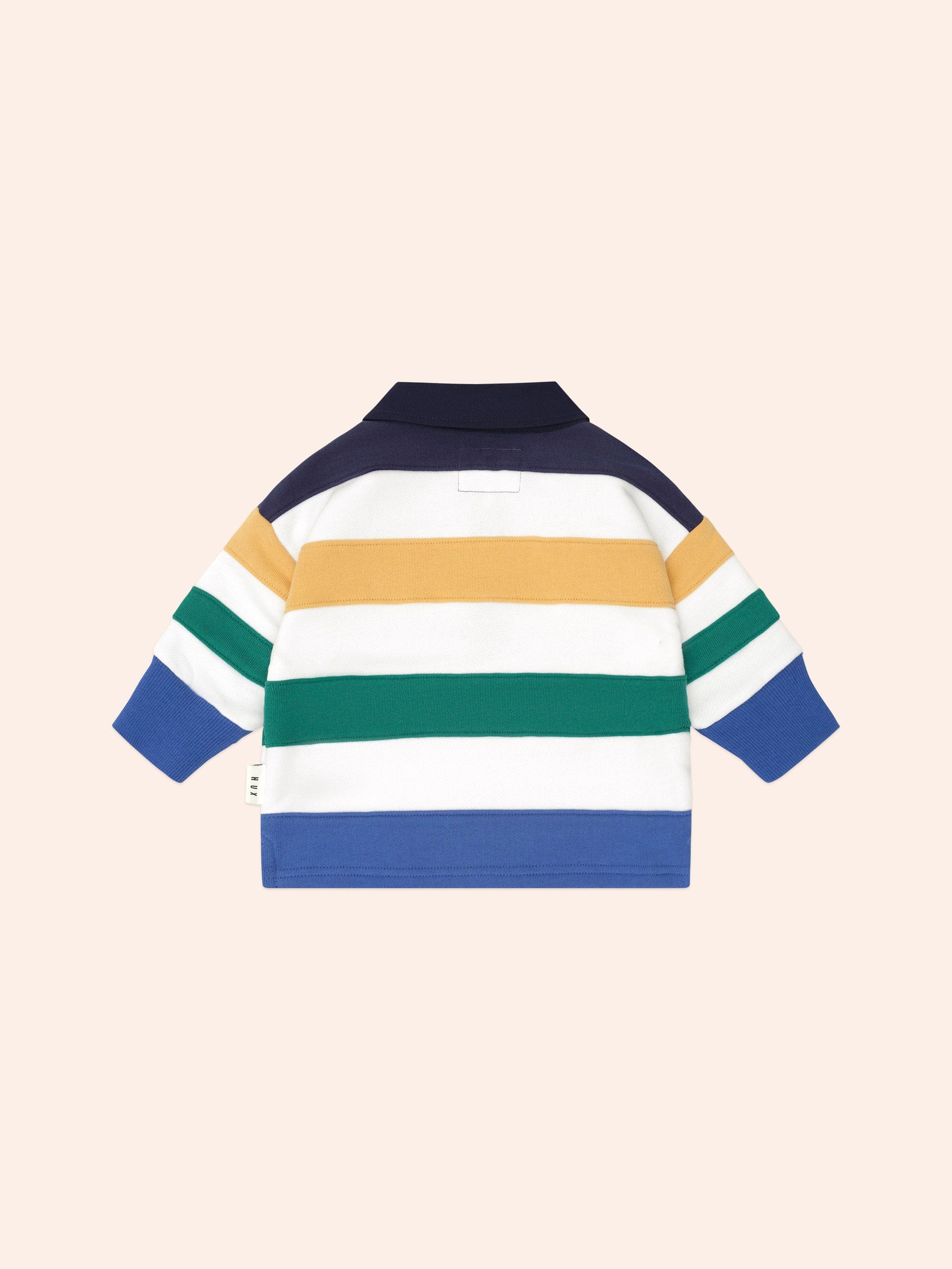 Colour Block Panelled Rugby TOP LS Huxbaby