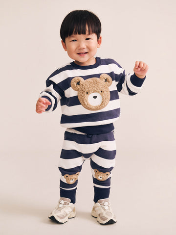Furry Huxbear Stripe Sweatshirt SWEATSHIRT Huxbaby