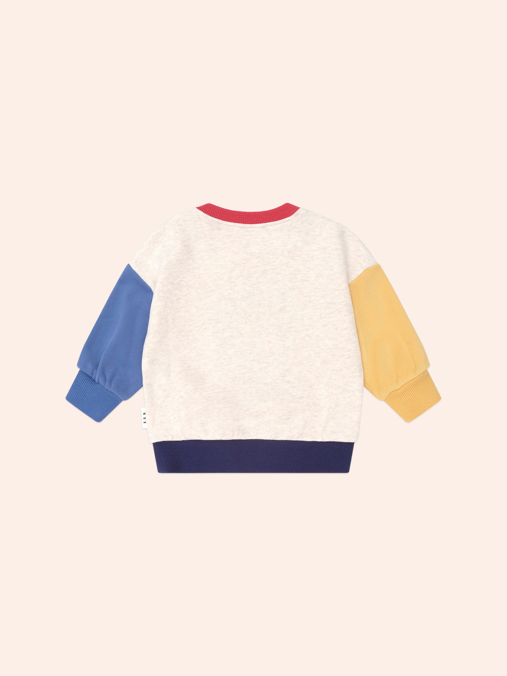 Camping Dino Colour Block Sweatshirt SWEATSHIRT Huxbaby