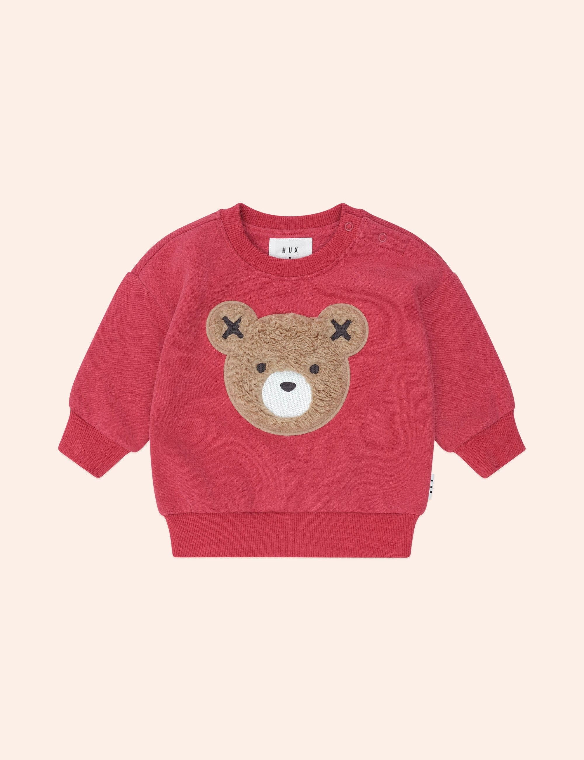 Furry Huxbear Sweatshirt Red SWEATSHIRT Huxbaby