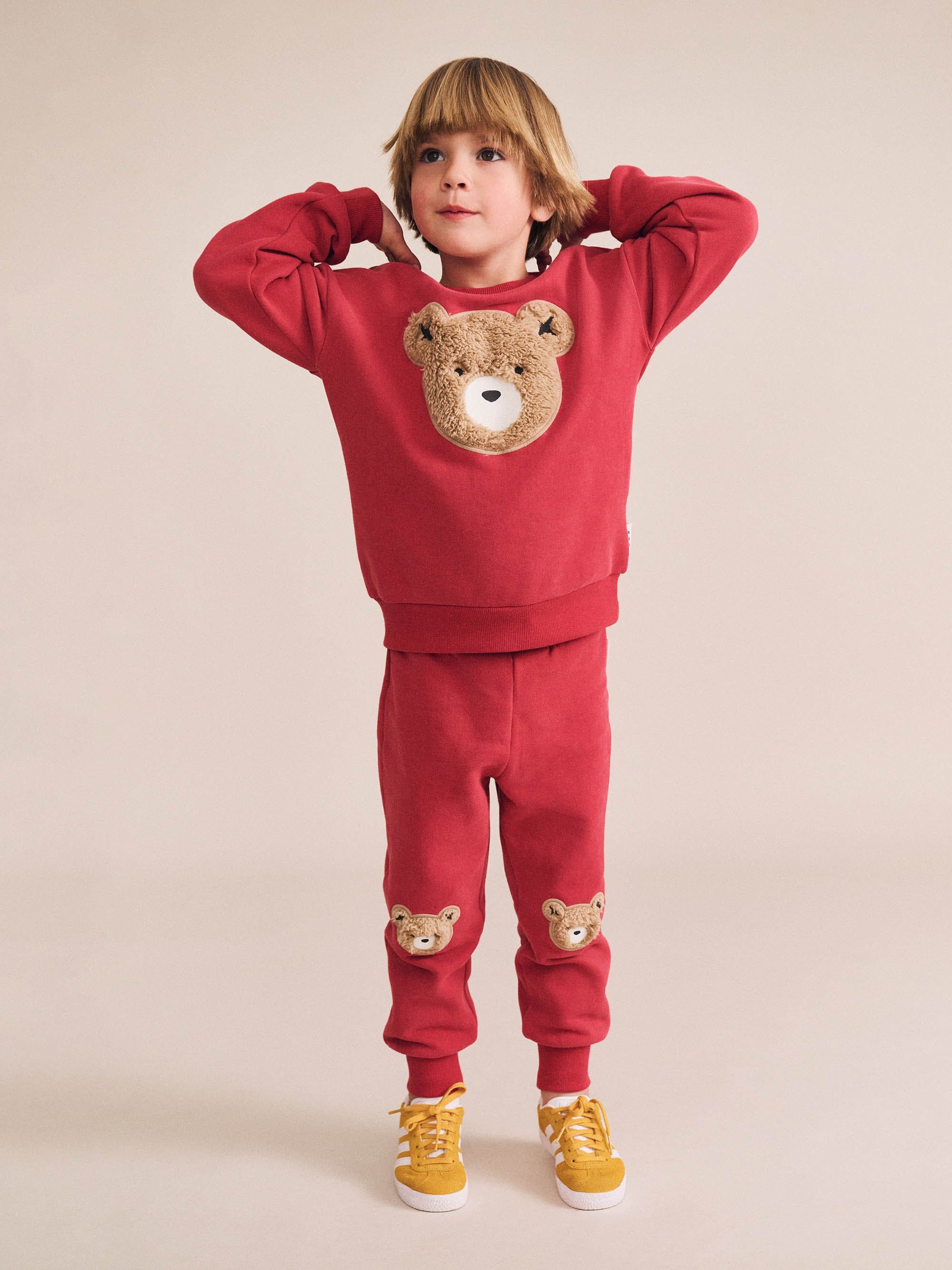 Furry Huxbear Sweatshirt Red SWEATSHIRT Huxbaby